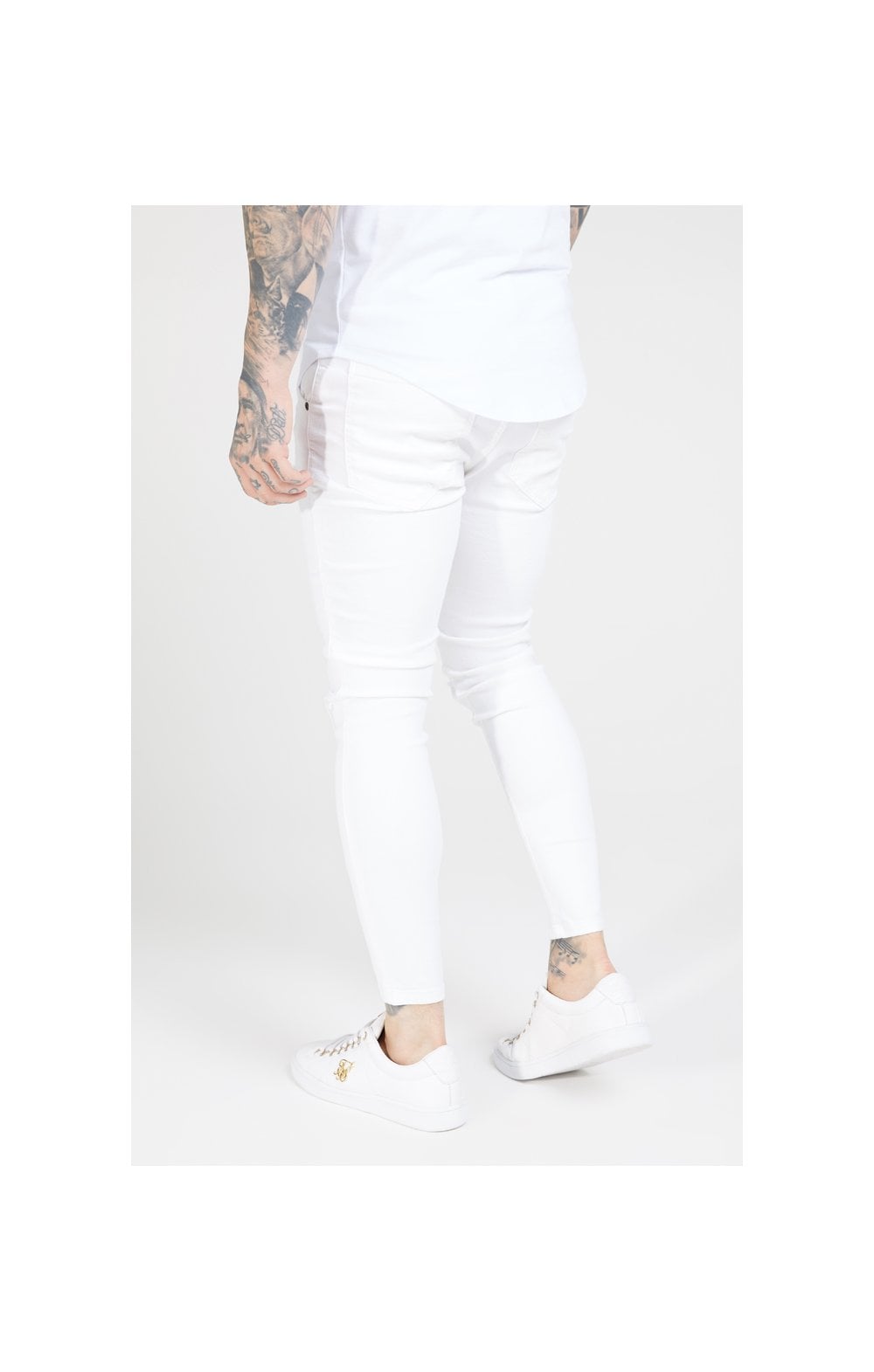 SikSilk Skinny Distressed Jeans – White (1)