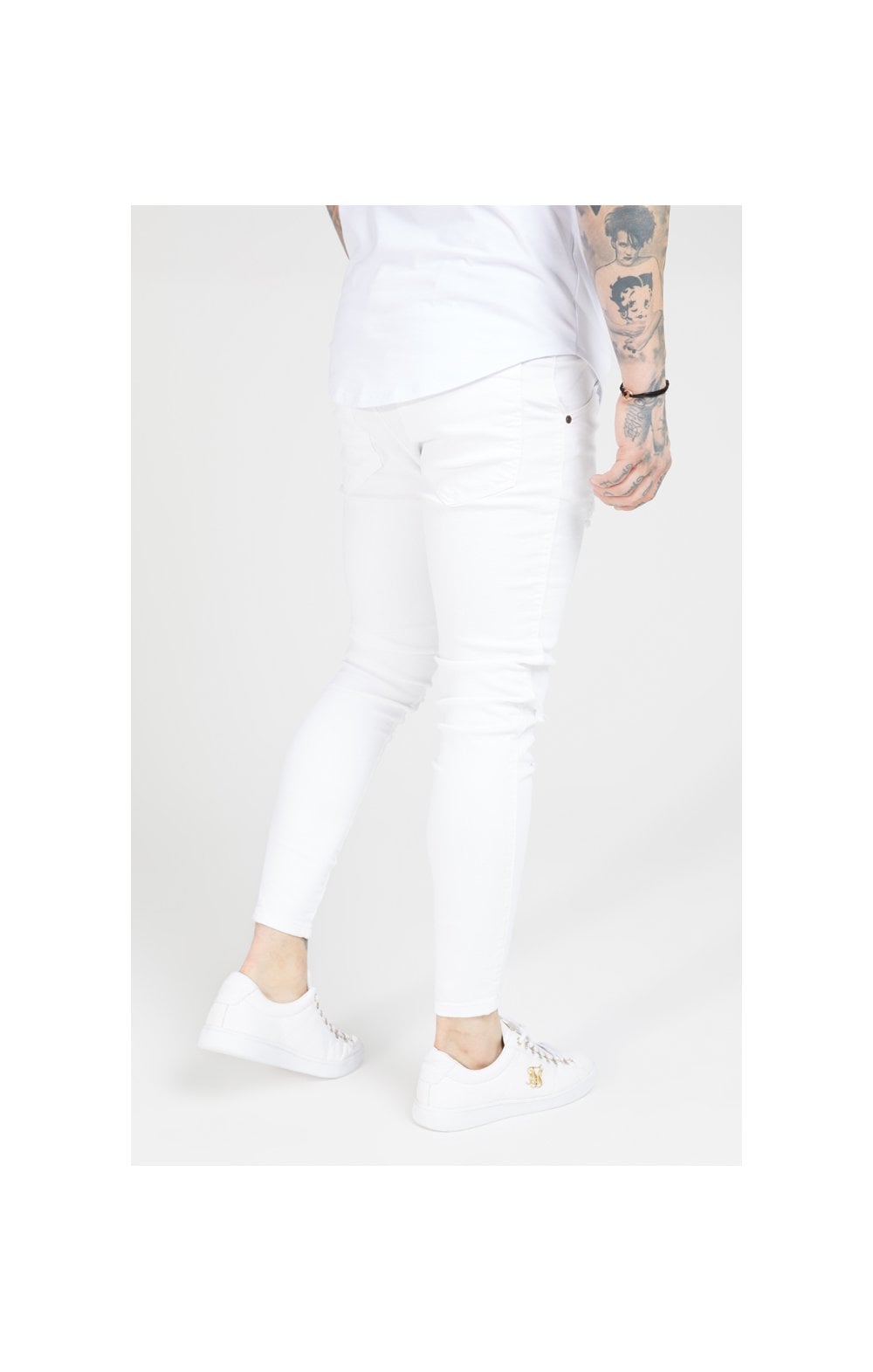 SikSilk Skinny Distressed Jeans – White (2)