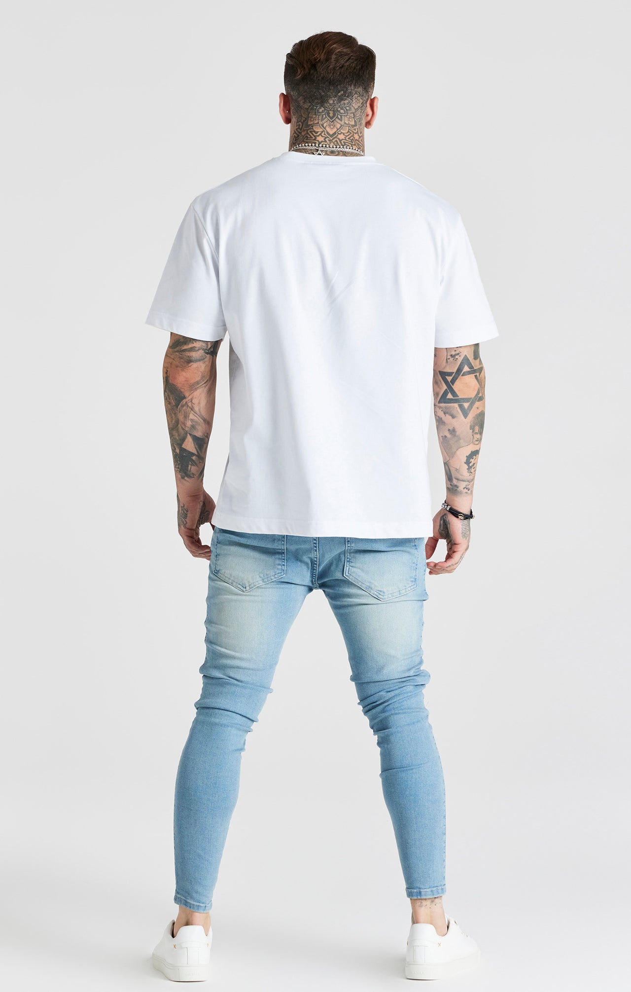 Blue Washed Essential Distressed Skinny Jean (4)