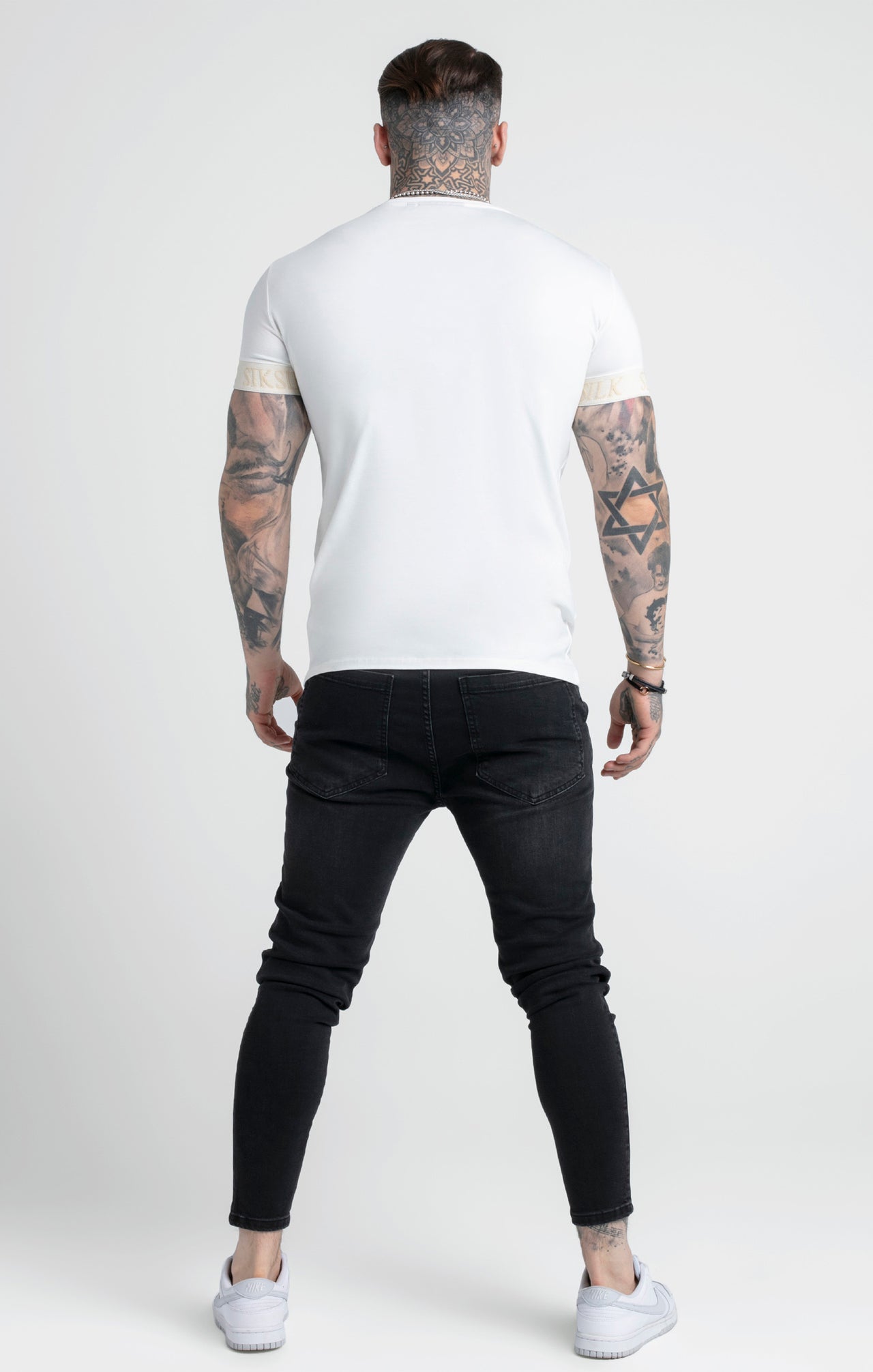 Ecru Elastic Cuff T-Shirt (4)