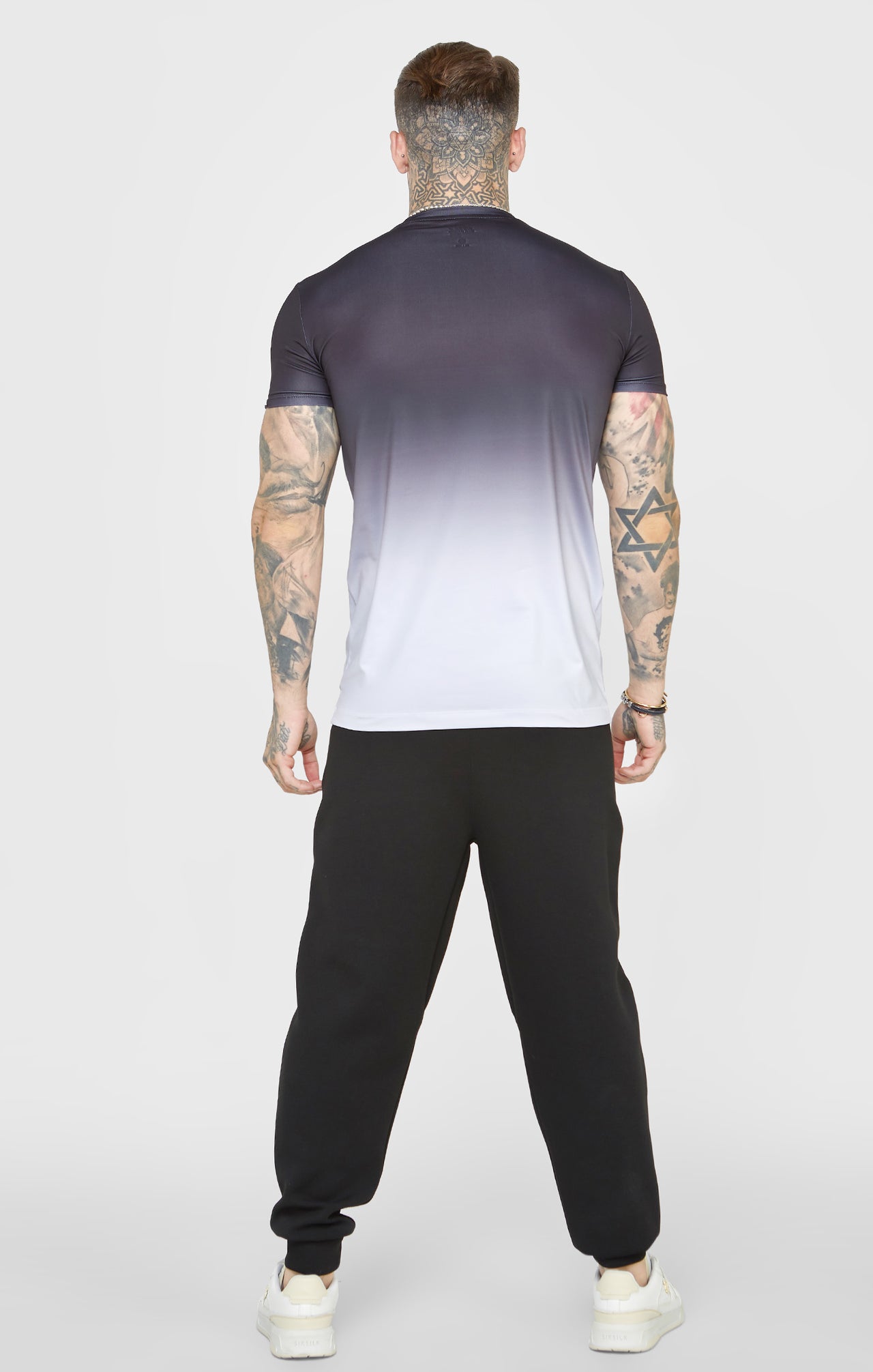 Black Sports Fade Muscle Fit T-Shirt (4)