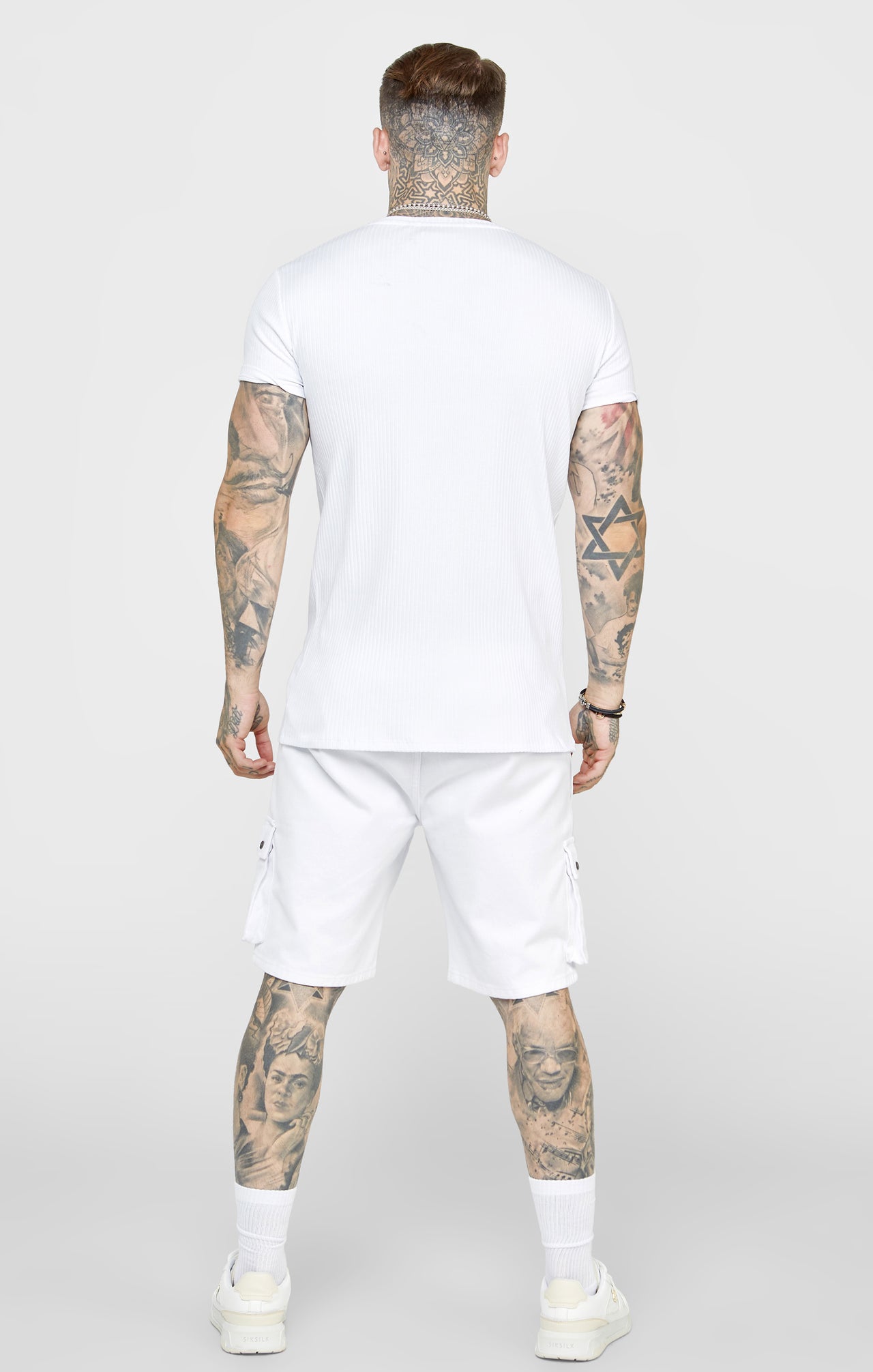 White Rib Knit T-Shirt (4)