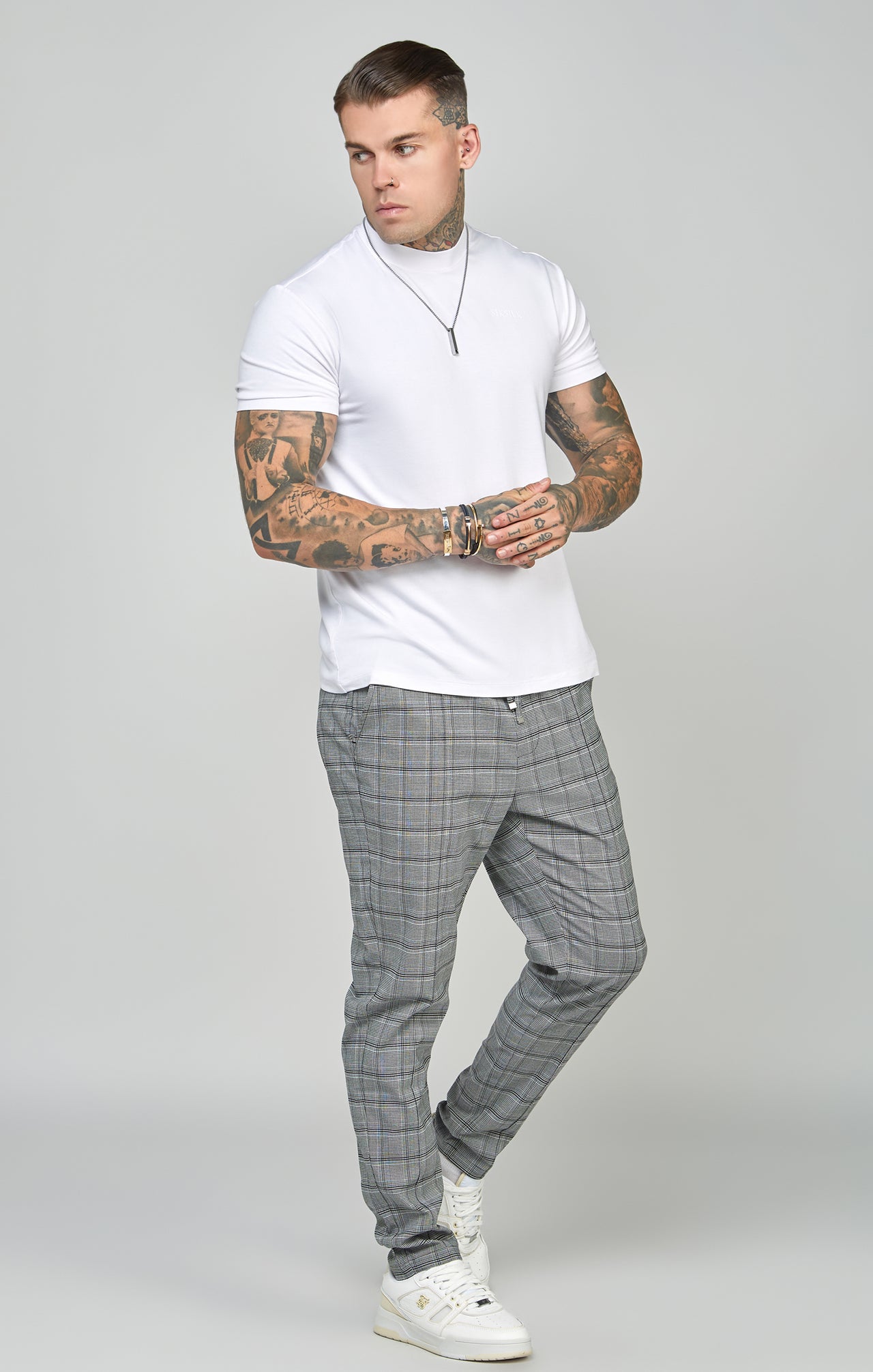 Grey Tapered Fit Smart Woven Joggers (2)