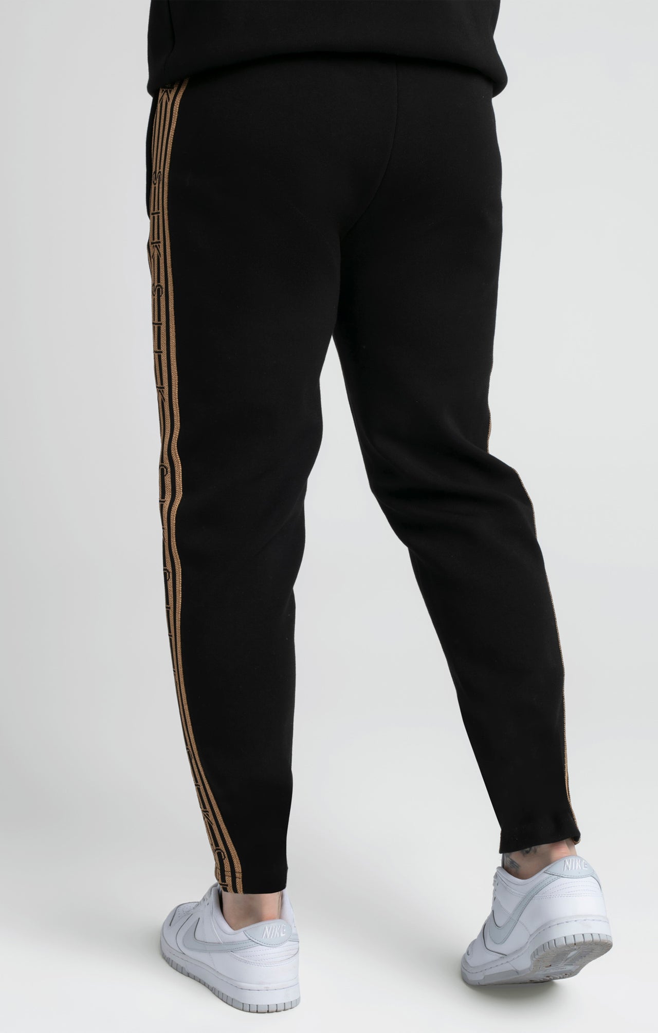 Black, Gold Knitted Tape Track Pant (3)
