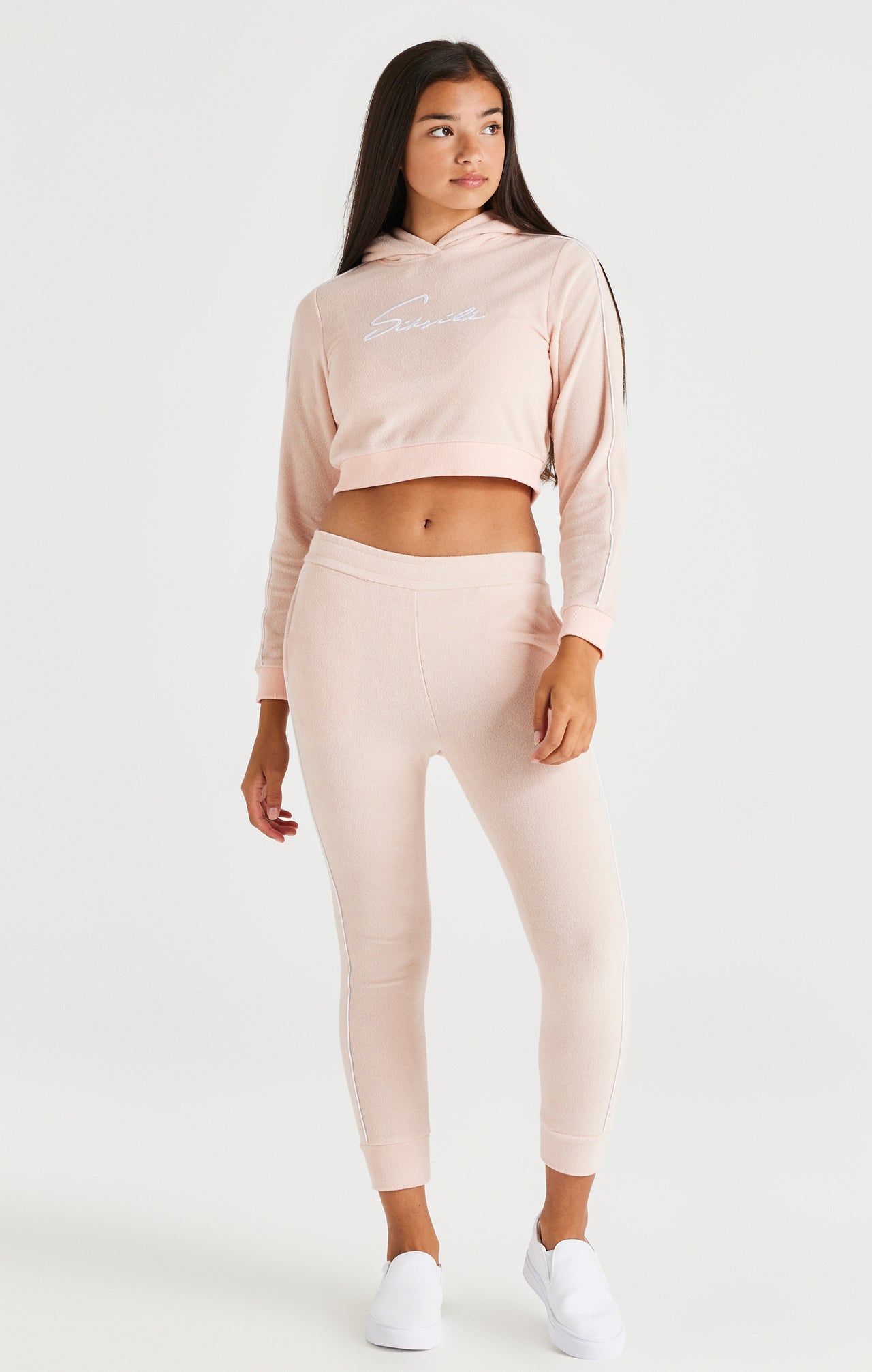 SikSilk Signature Towelling Cropped Hood - Pink (2)