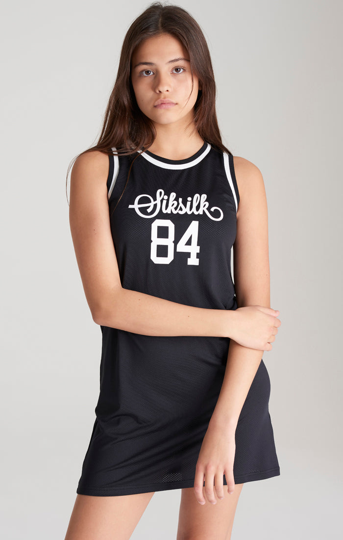 Girls Black Mesh Basketball Dress (1)