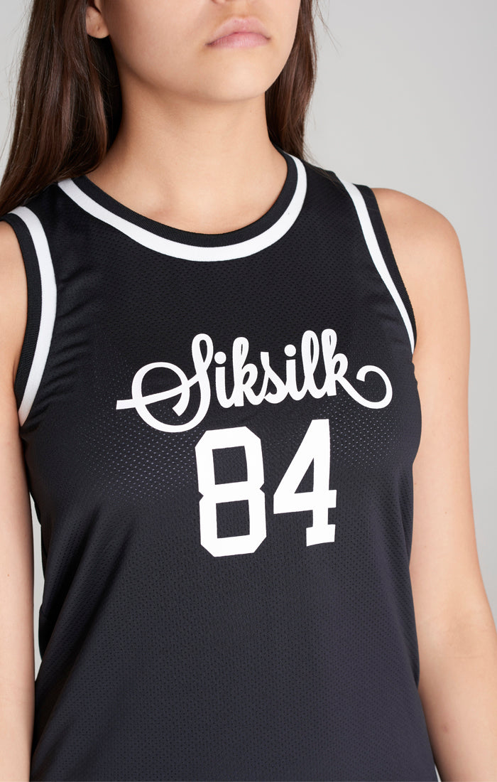 Girls Black Mesh Basketball Dress (5)
