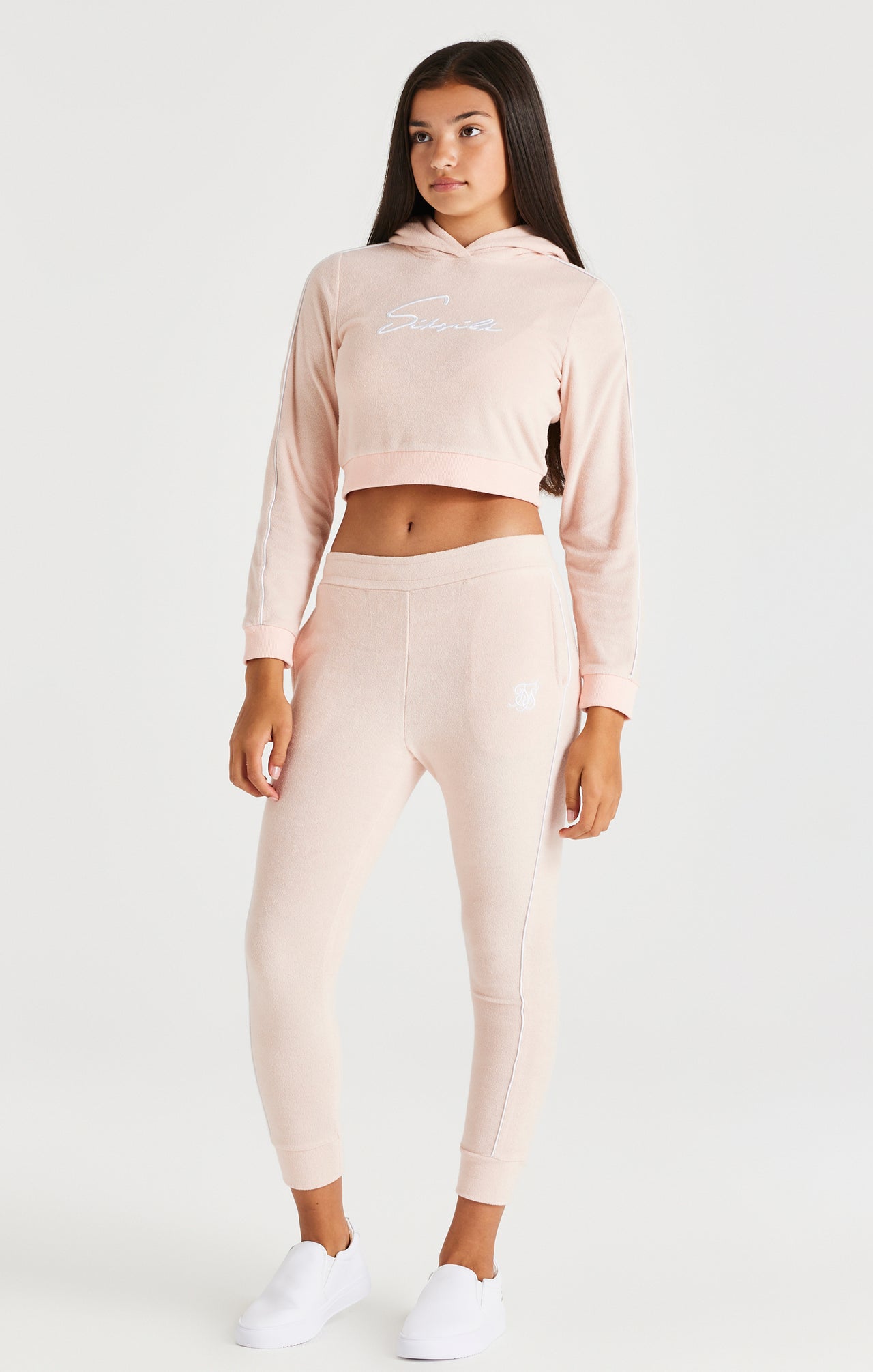 SikSilk Towelling Joggers - Pink (2)