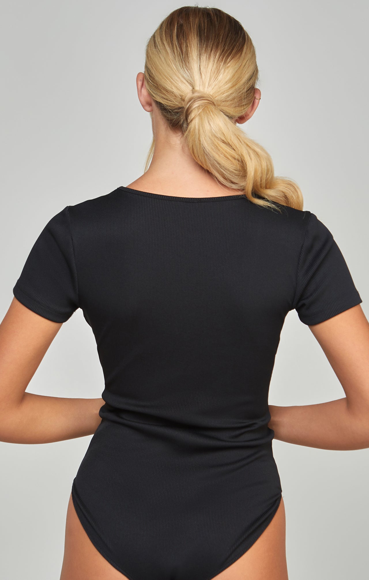 Black Short Sleeve Bodysuit (6)