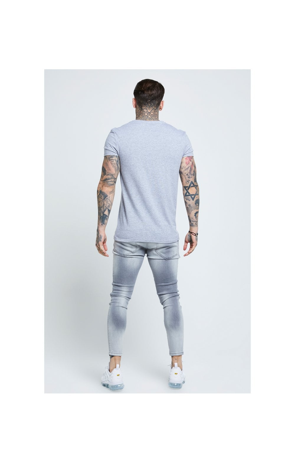 SikSilk Distressed Skinny Jeans – Washed Grey (6)