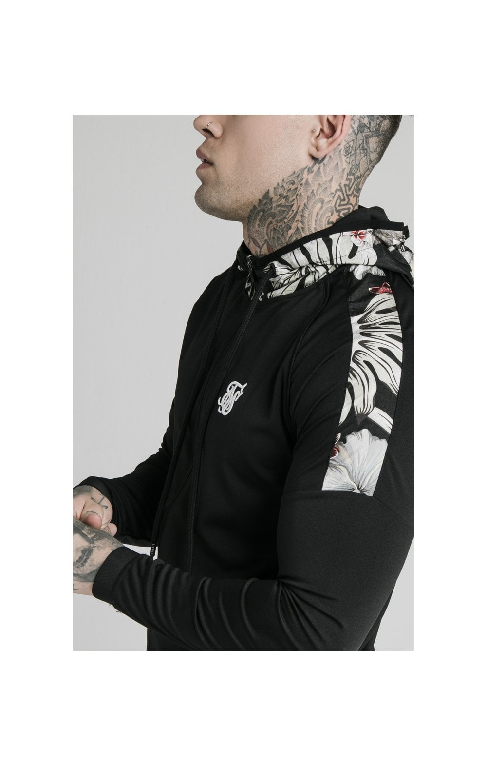 SikSilk Scope Zip Through Hoodie - Black (1)