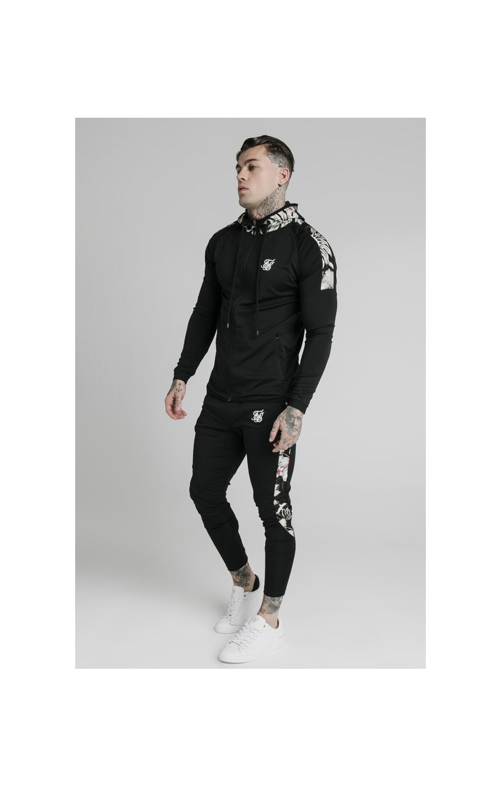 SikSilk Scope Zip Through Hoodie - Black (2)