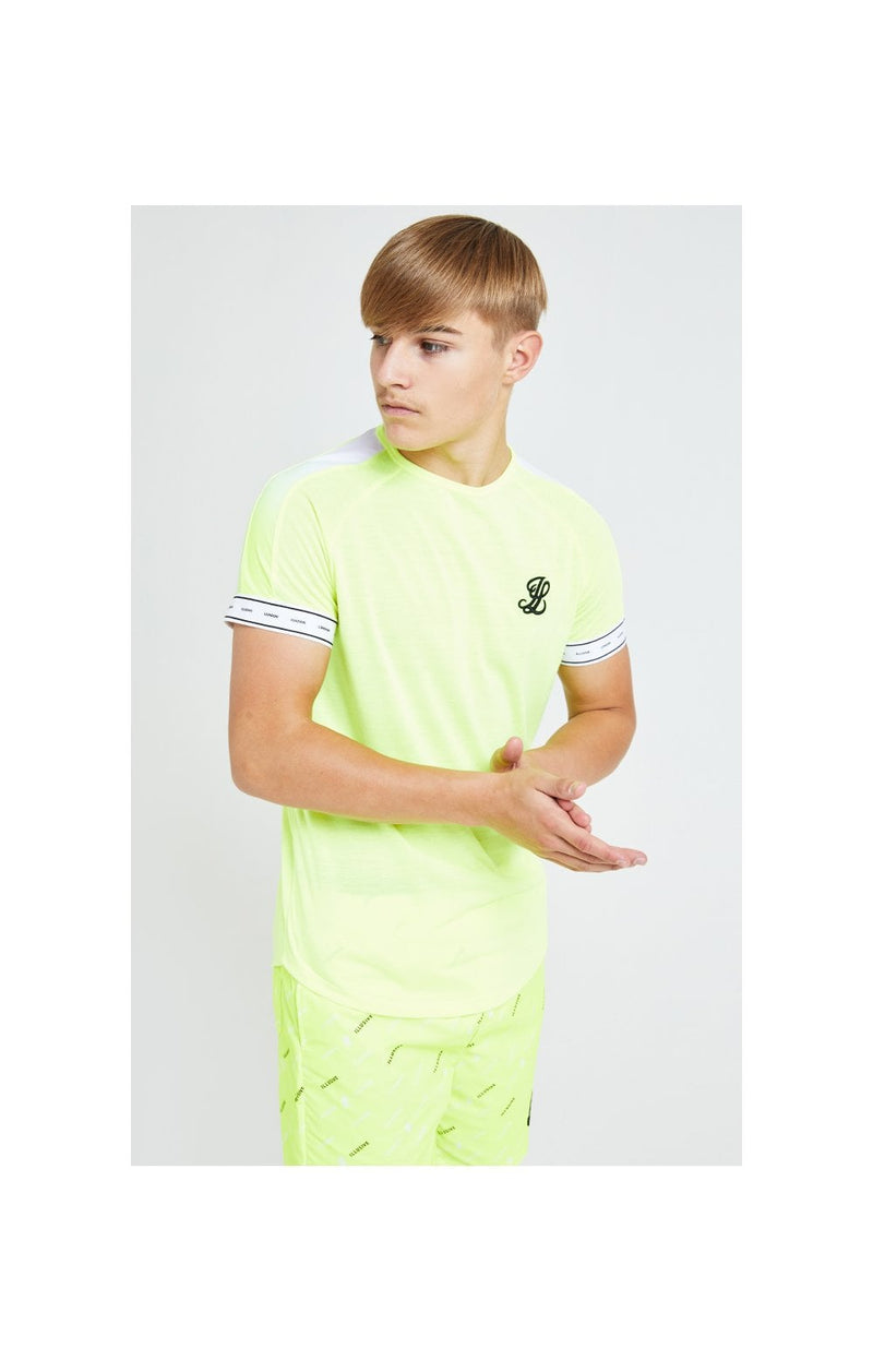 Illusive London Fade Panel Tech Tee - Neon Yellow (2)