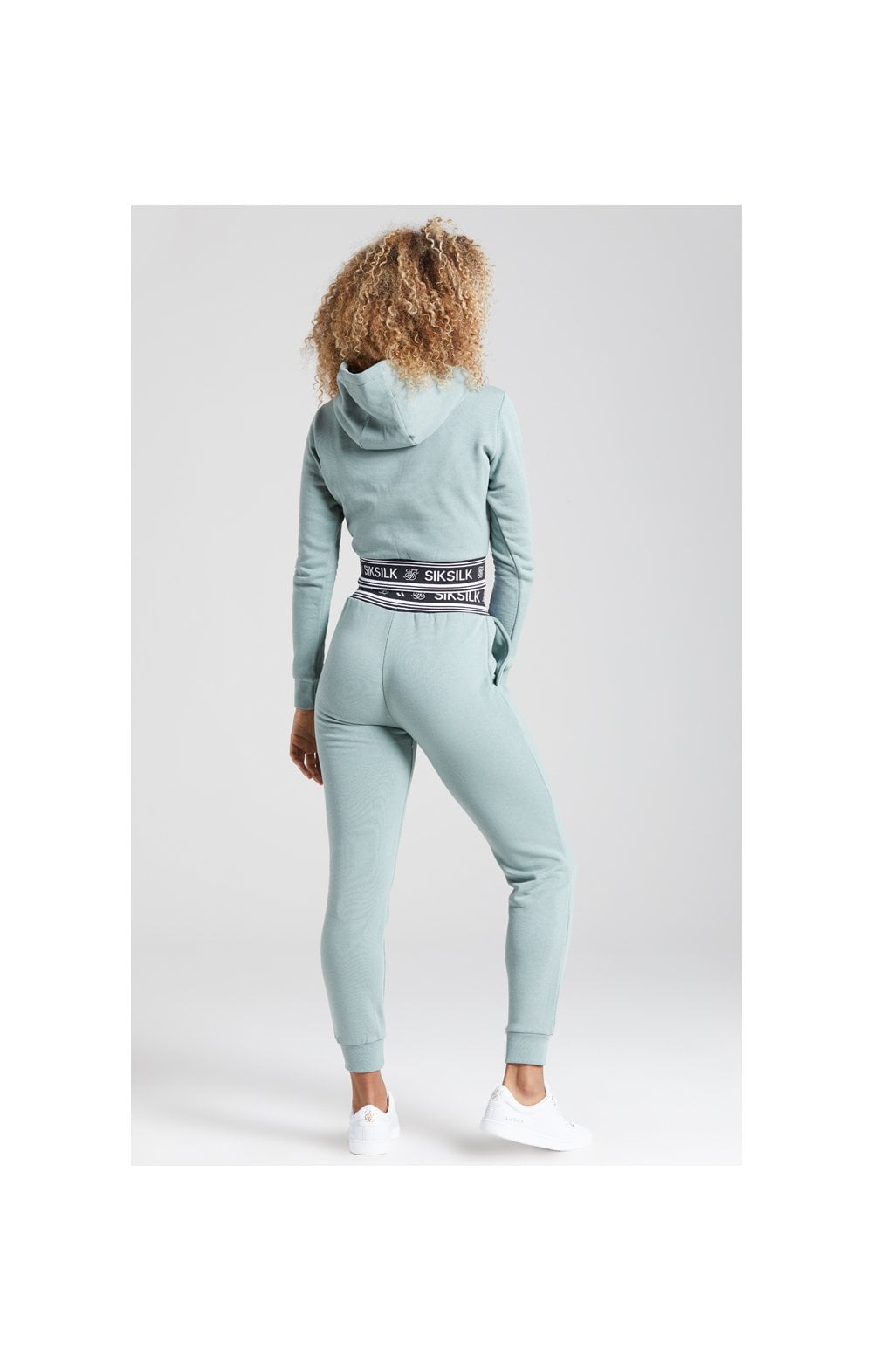 SikSilk Logo Ribbed Track Top - Sage (4)
