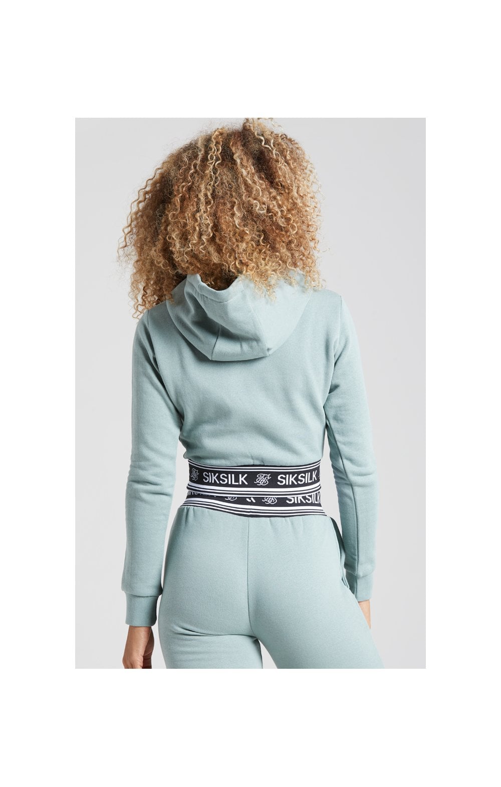 SikSilk Logo Ribbed Track Top - Sage (5)