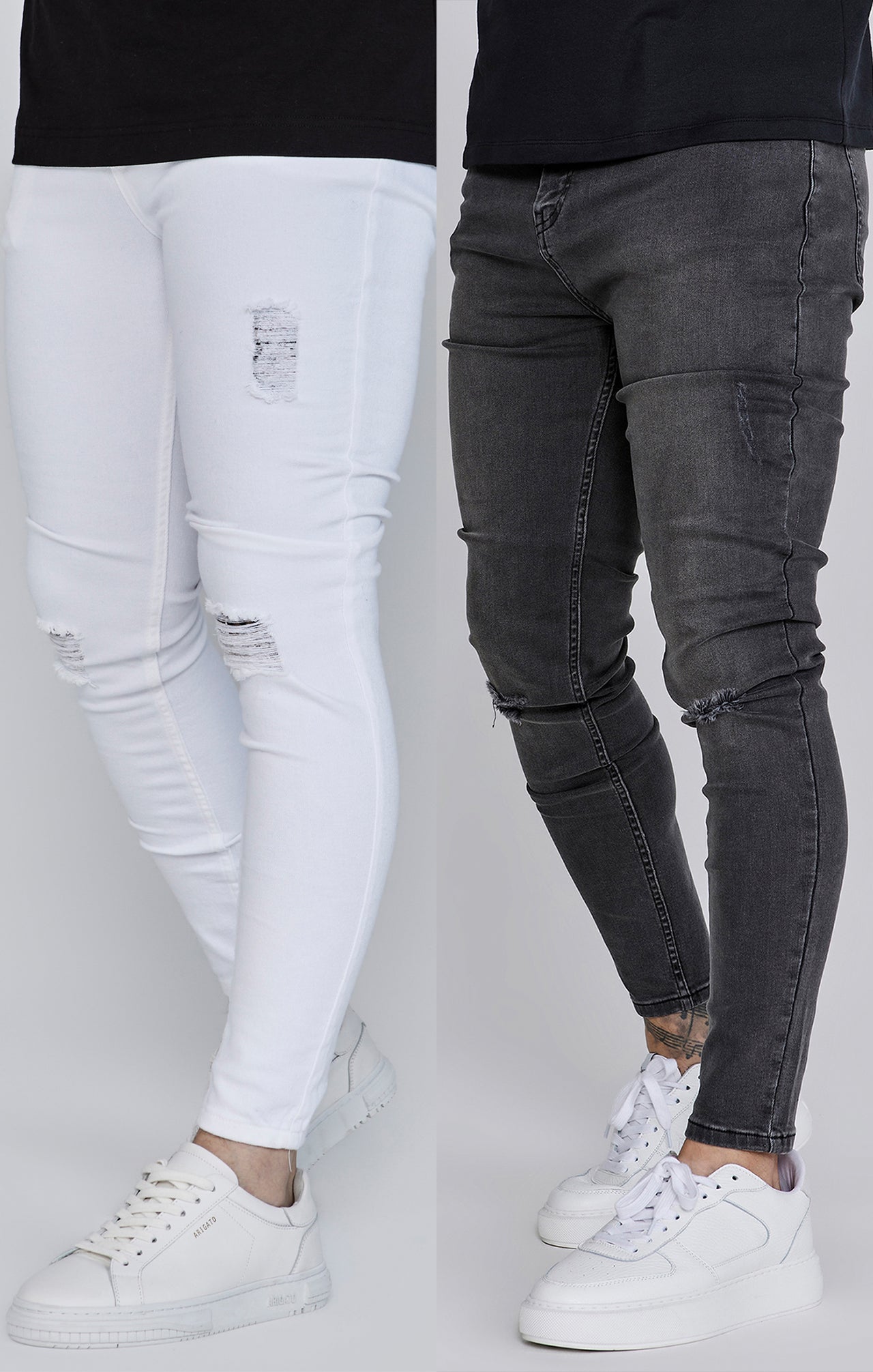 Skinny Jeans Bundle Grey/White