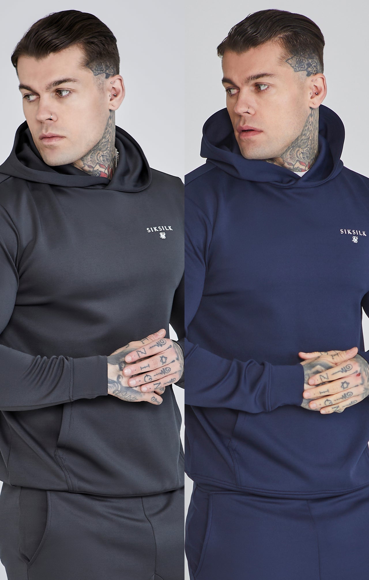 Essentials Poly Hoodie Bundle Grey/Navy