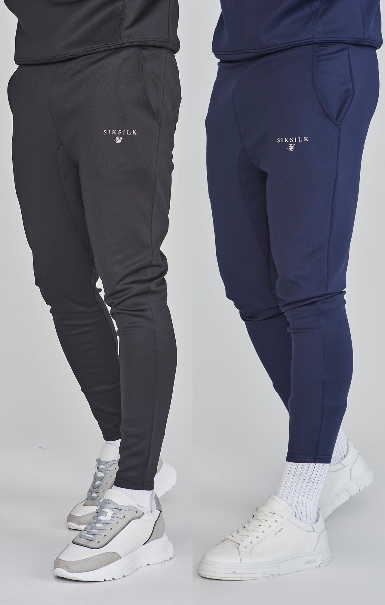 Essentials Poly Joggers Bundle Black/Navy