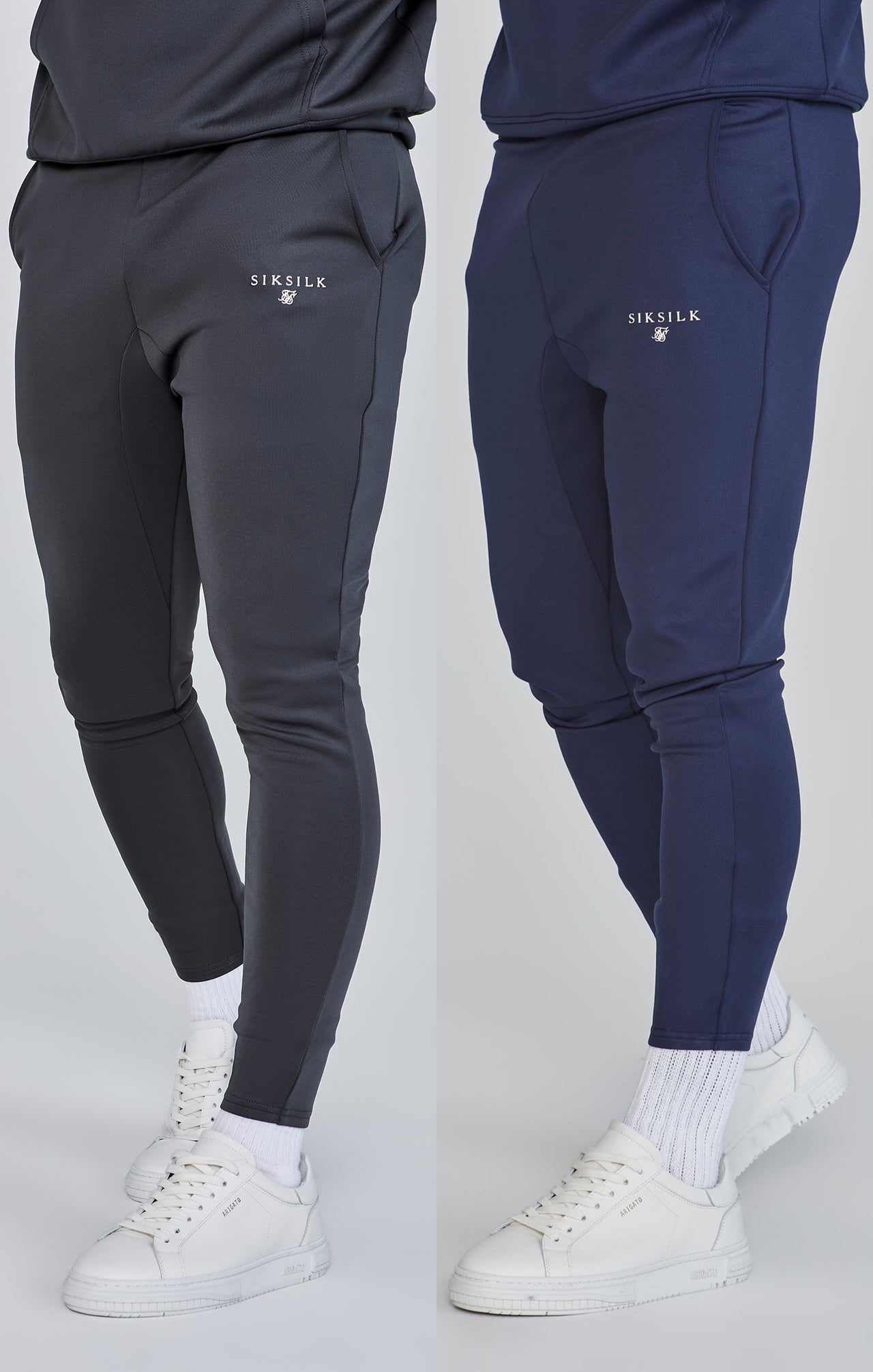 Essentials Poly Joggers Bundle Grey/Navy