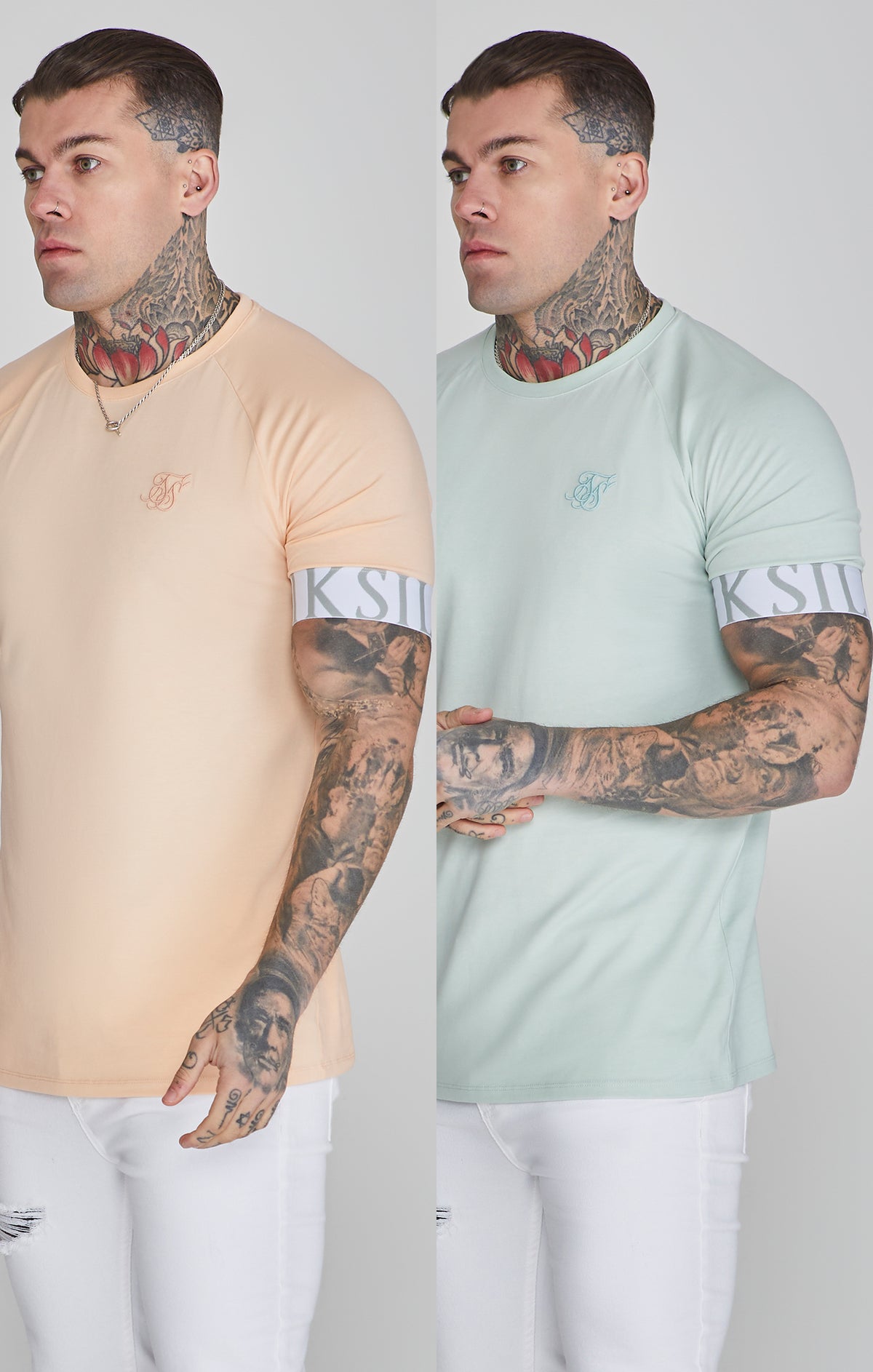 Tech TShirt Bundle Peach/Green SikSilk UK