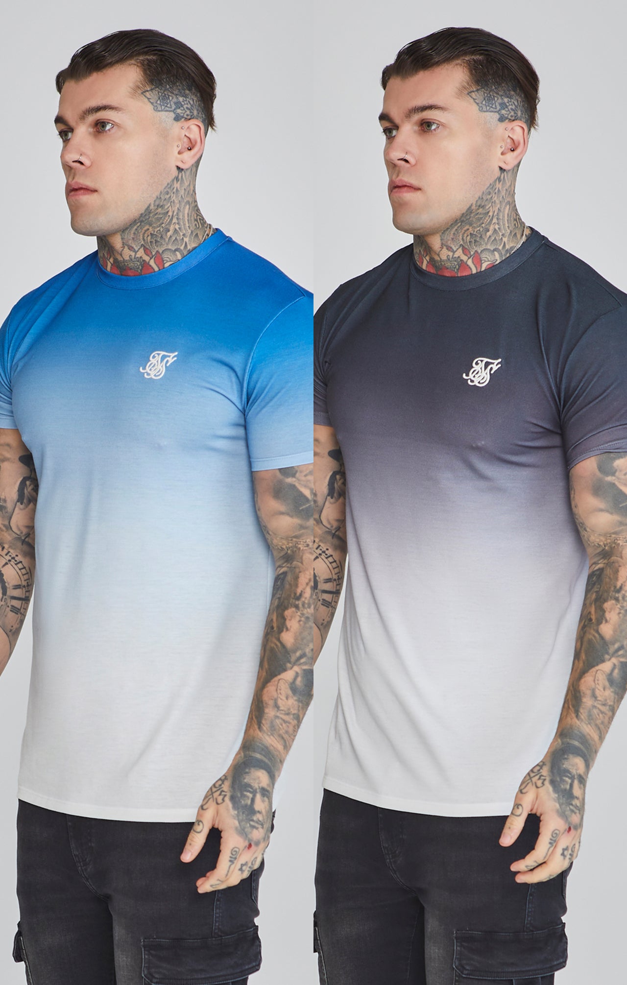 Camiseta SikSilk Fade Azul Y Blanco Chile - Main Image