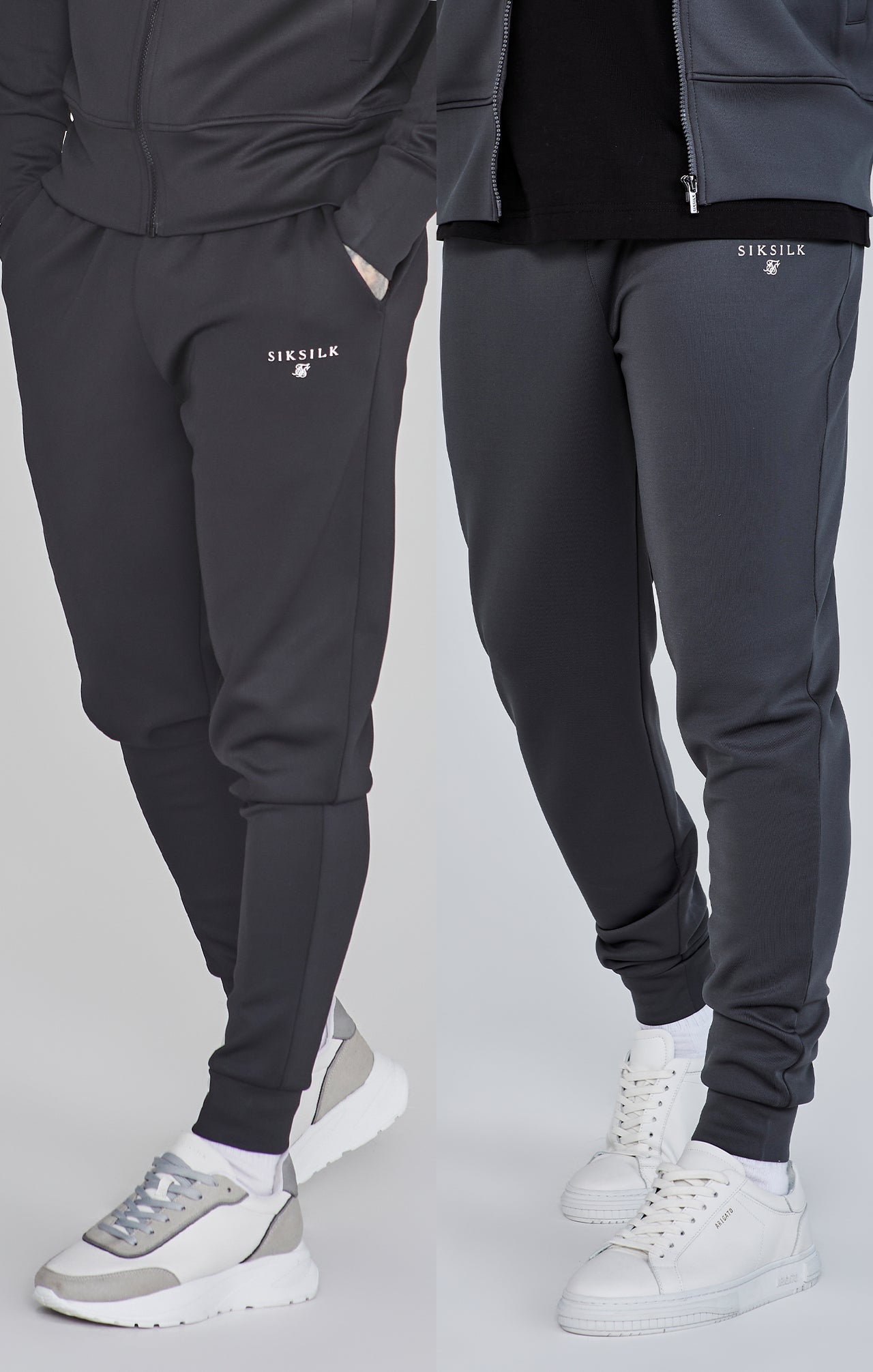 Essentials Poly Track Pants Bundle Black/Grey