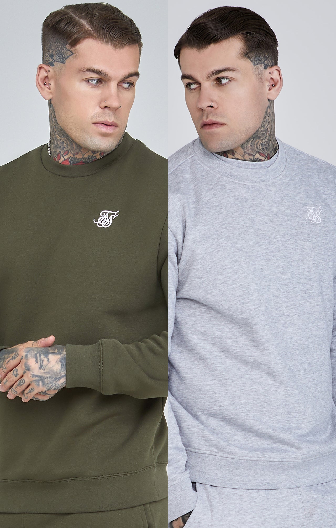 Essentials Sweatshirt Bundle Grey Marl/Khaki