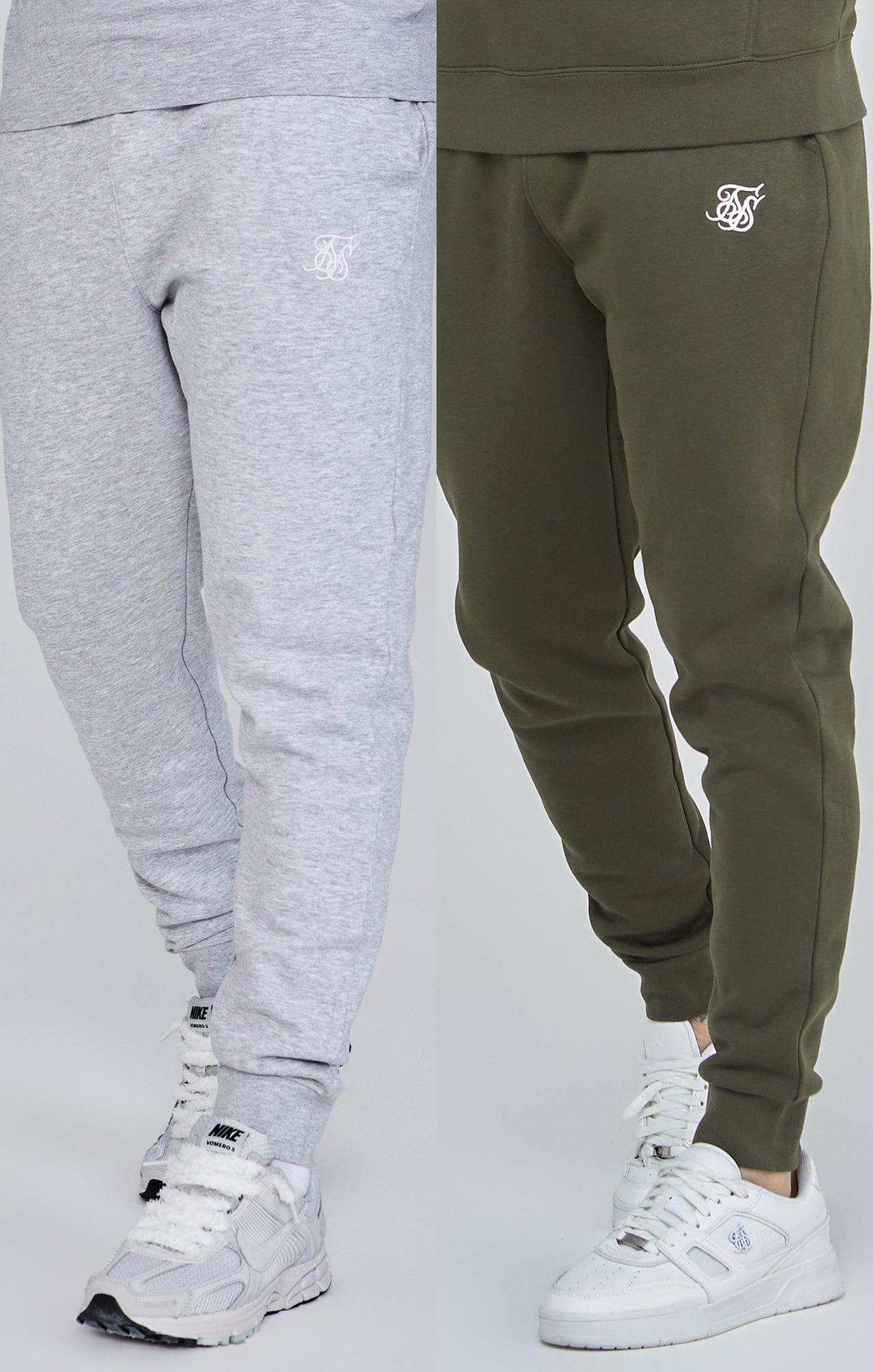 Essentials Joggers Bundle Grey Marl/Khaki