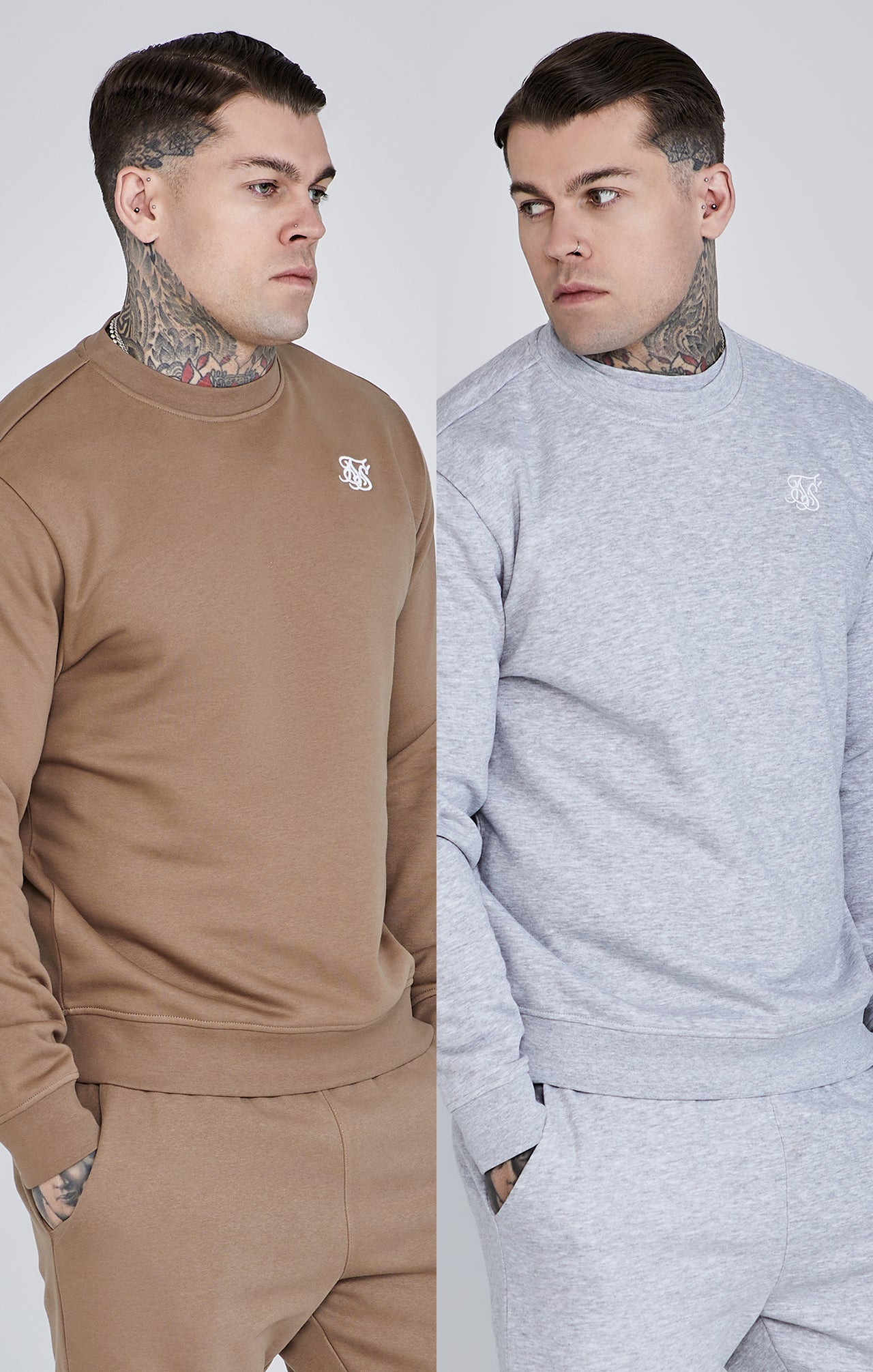 Essentials Sweater Bundle Brown/Grey Marl