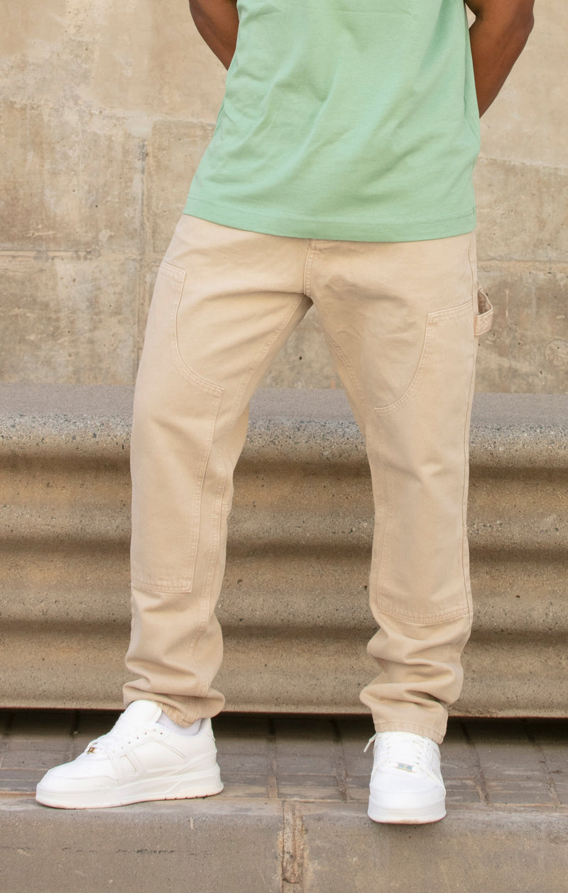 Ecru Straight Fit Carpenter Denim (1)