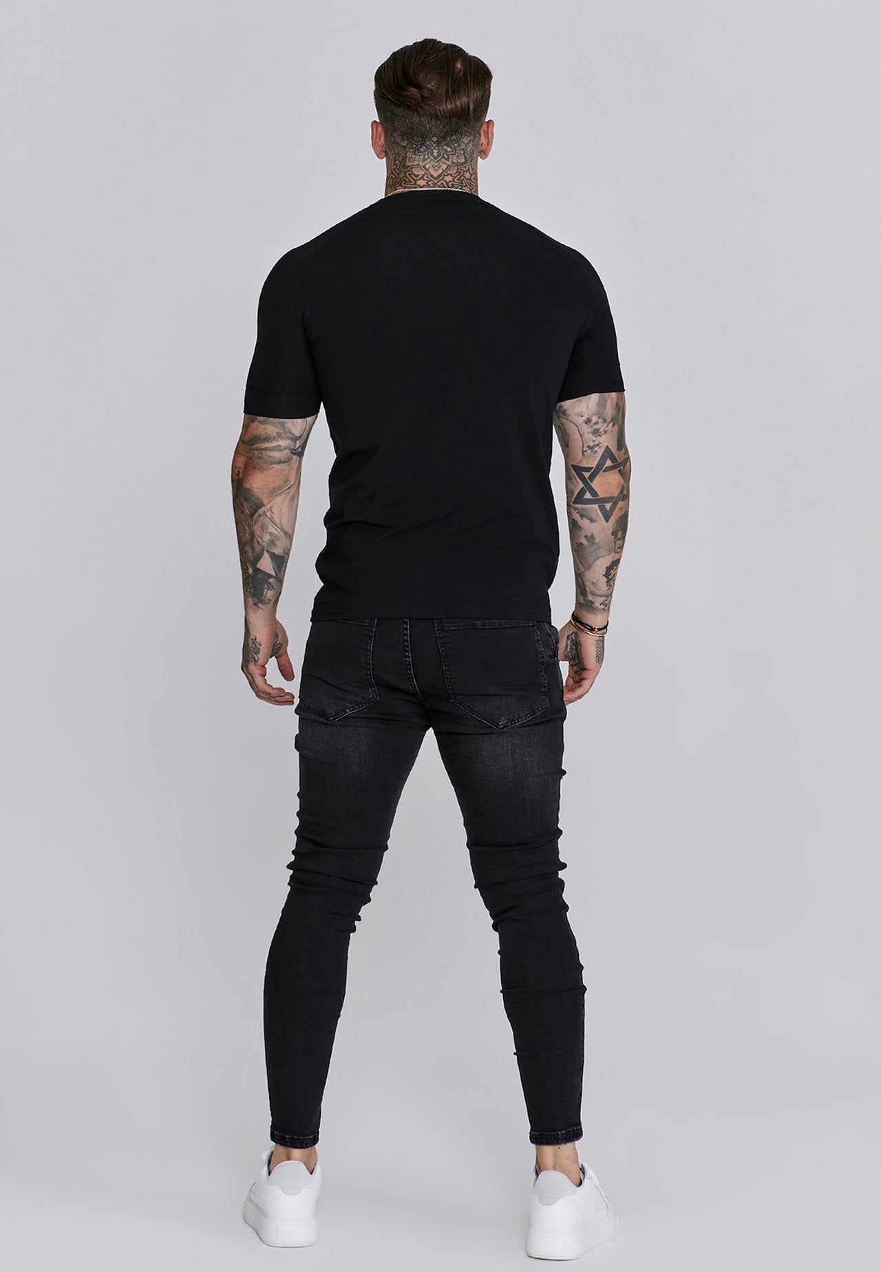 Black Washed Essential Distressed Skinny Jean (4)