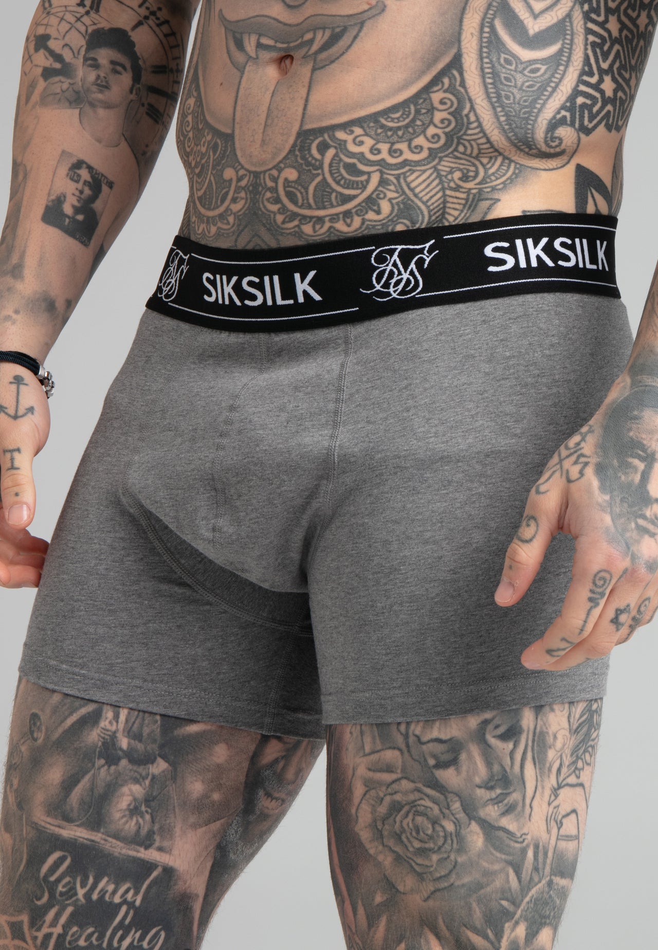 Grey Pack Of 3 Boxers (4)