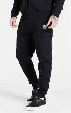Black Essential Cargo Fleece Jogger