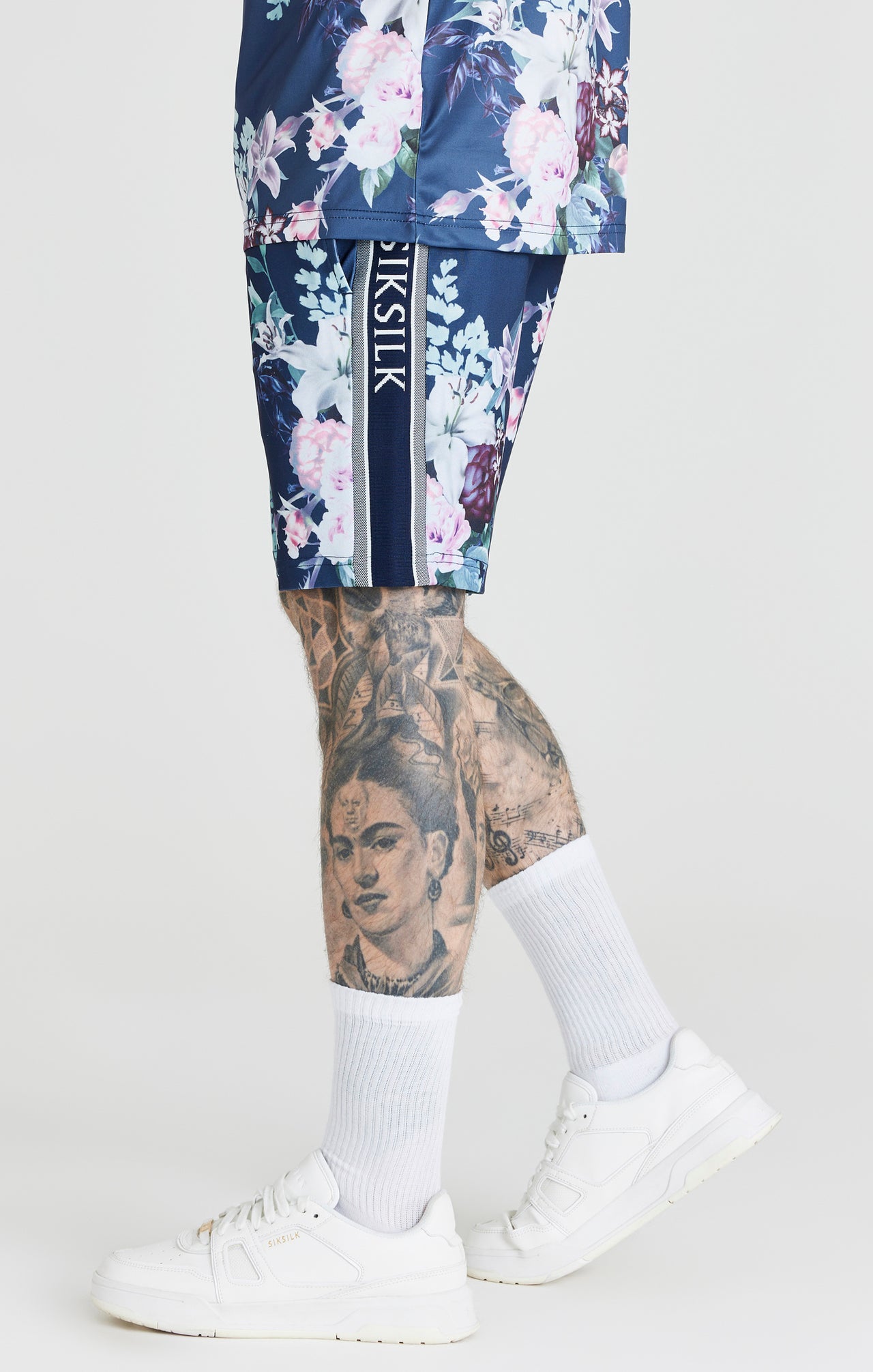 Navy Botanical Tape Detail Short (1)