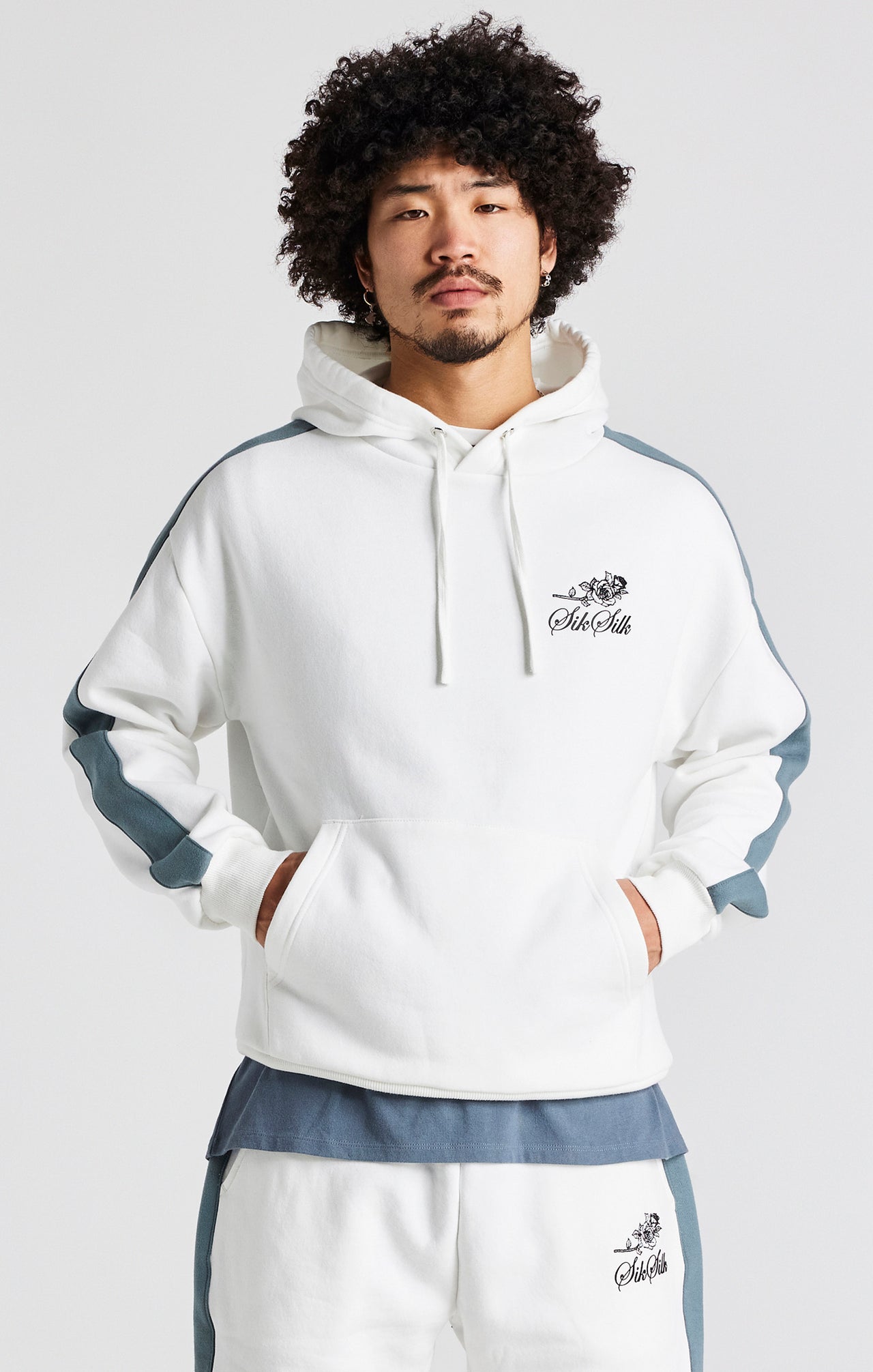 White Rose Oversized Hoodie