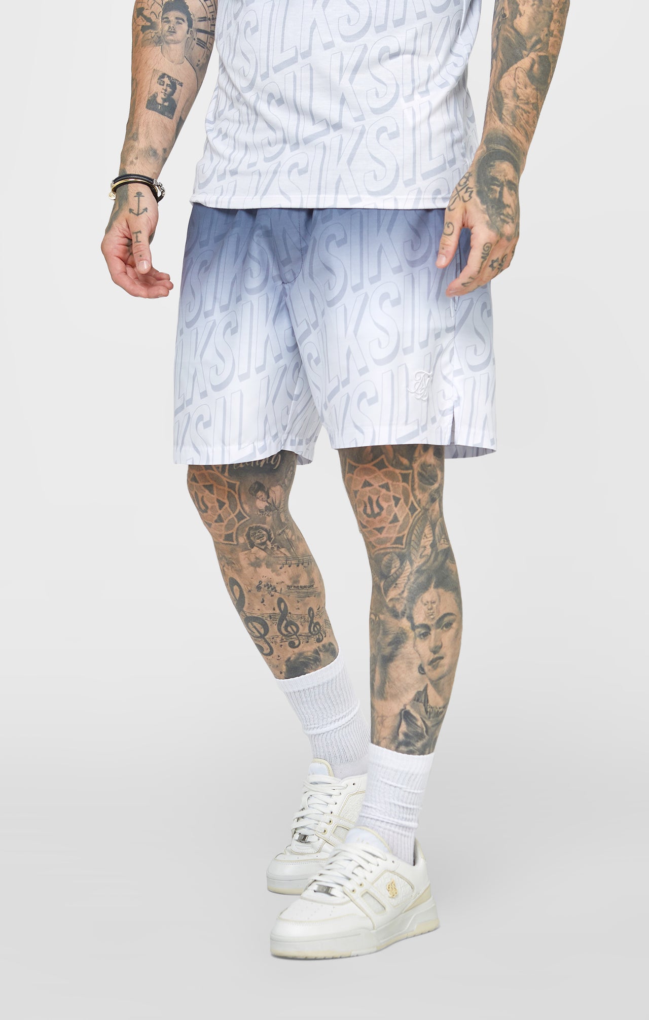 Navy Logo Fade Swim Short