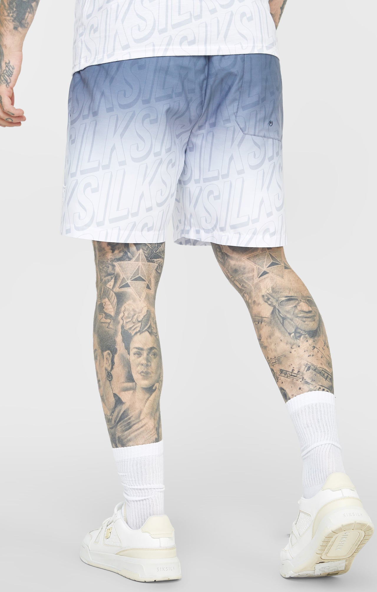 Navy Logo Fade Swim Short (3)