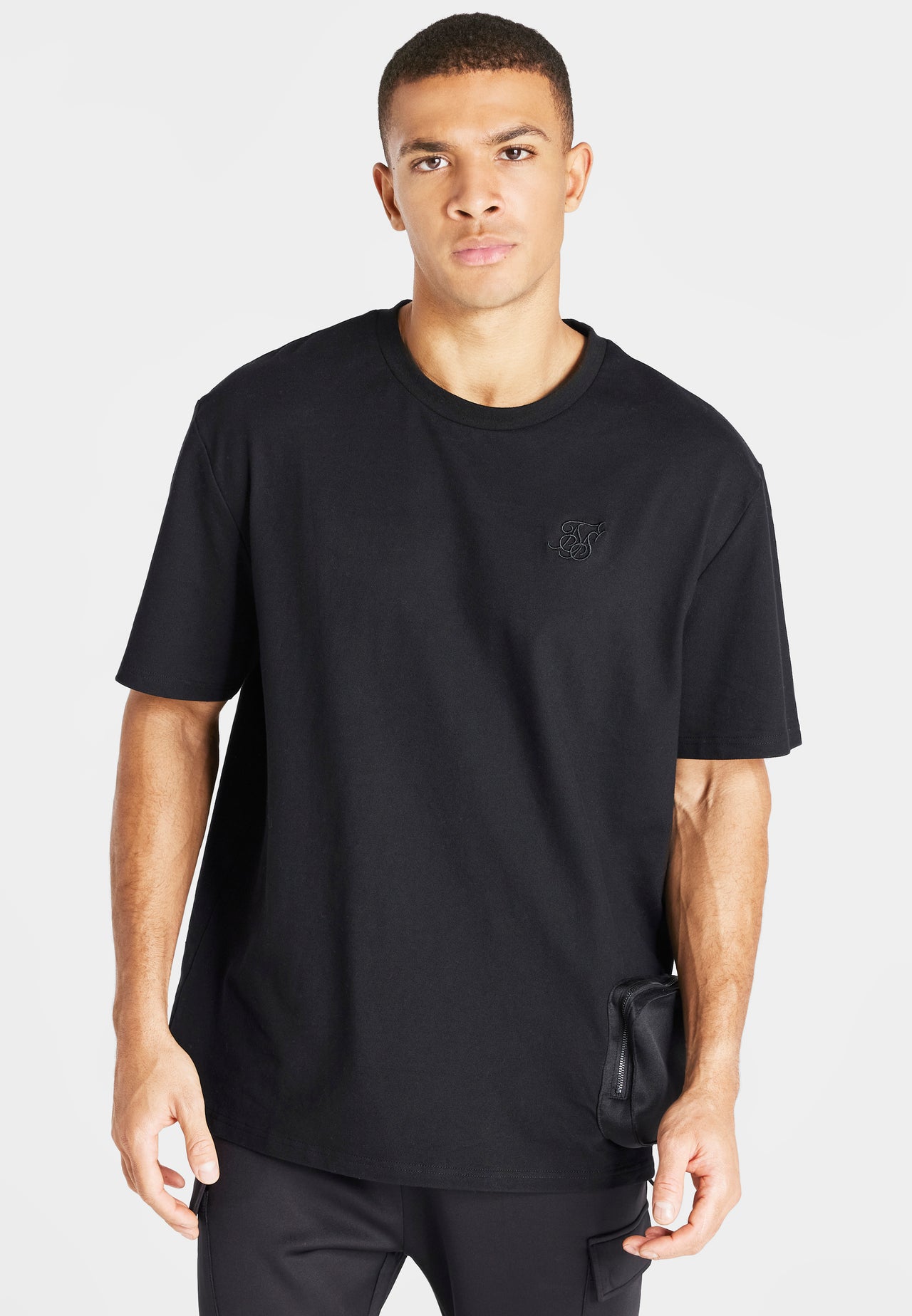 Black Pocket Oversized T-Shirt