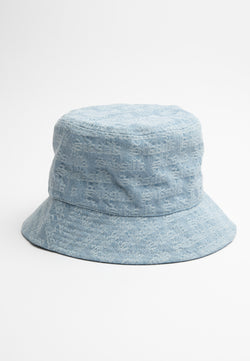 SikSilk Jacquard Denim Bucket Hat - Light Blue