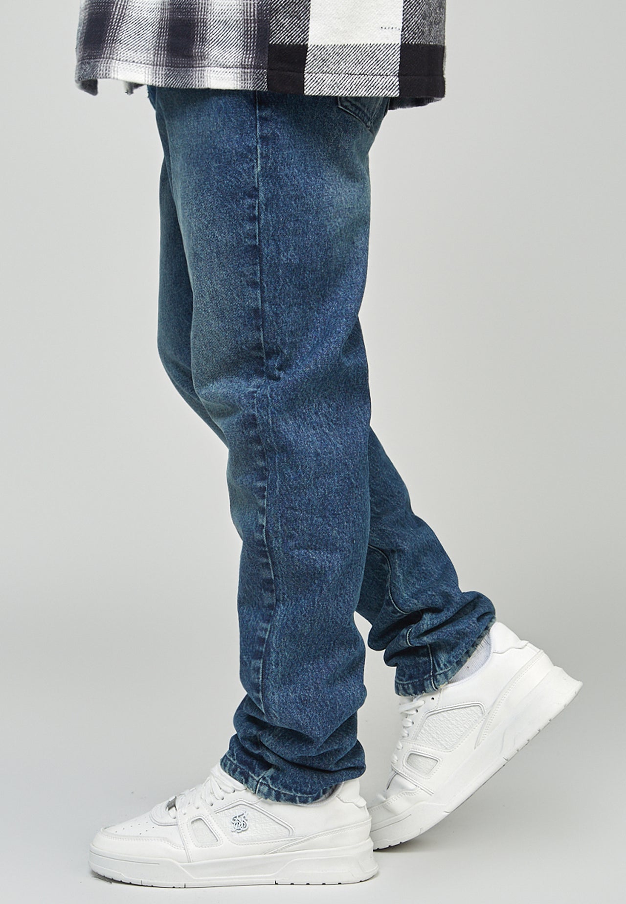 Mid Blue Straight Cut Denim Jeans (2)