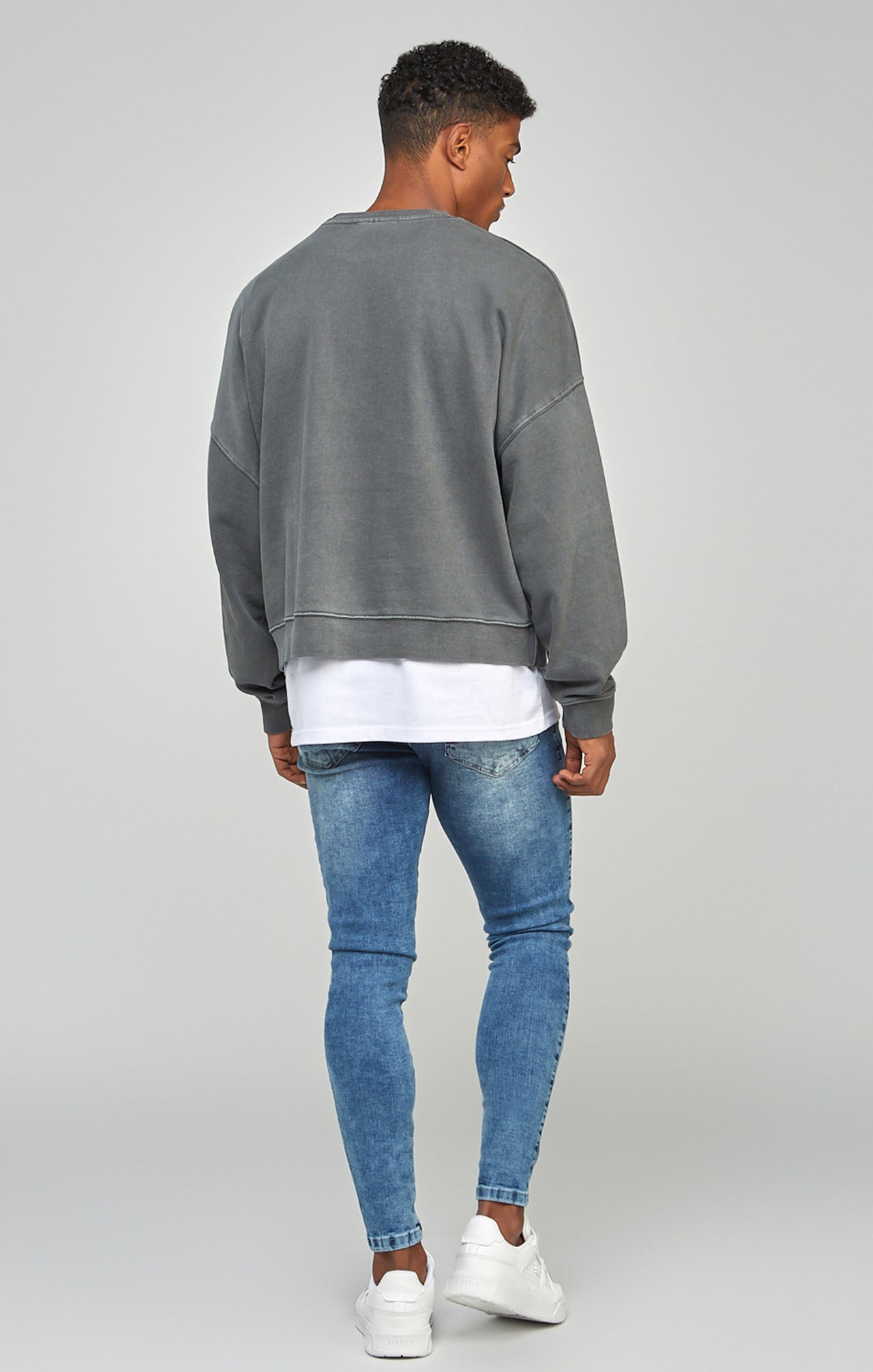 Black Garment Dyed Boxy Fit Sweatshirt (4)