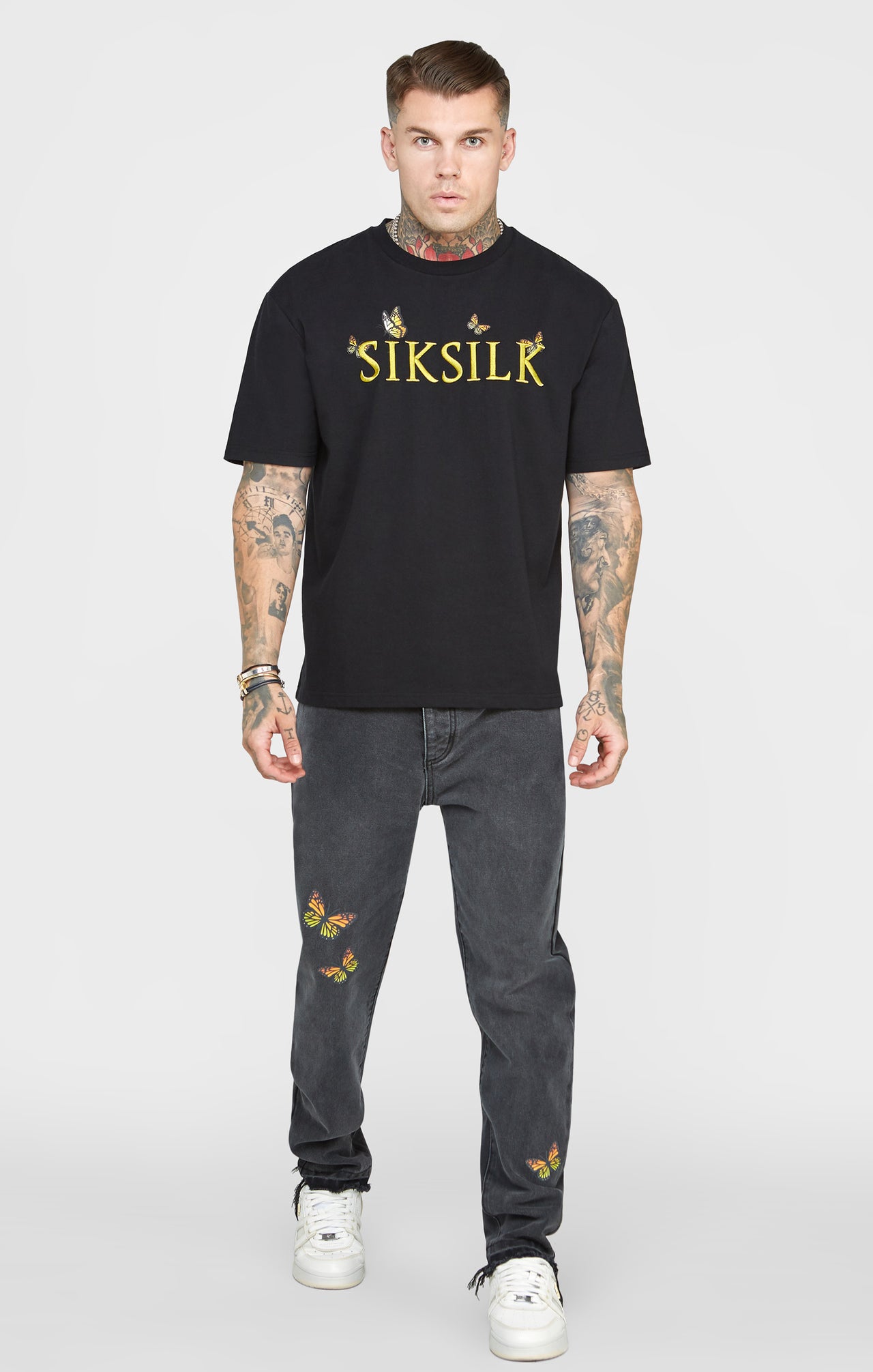 Black Butterfly Straight Fit Denim (2)