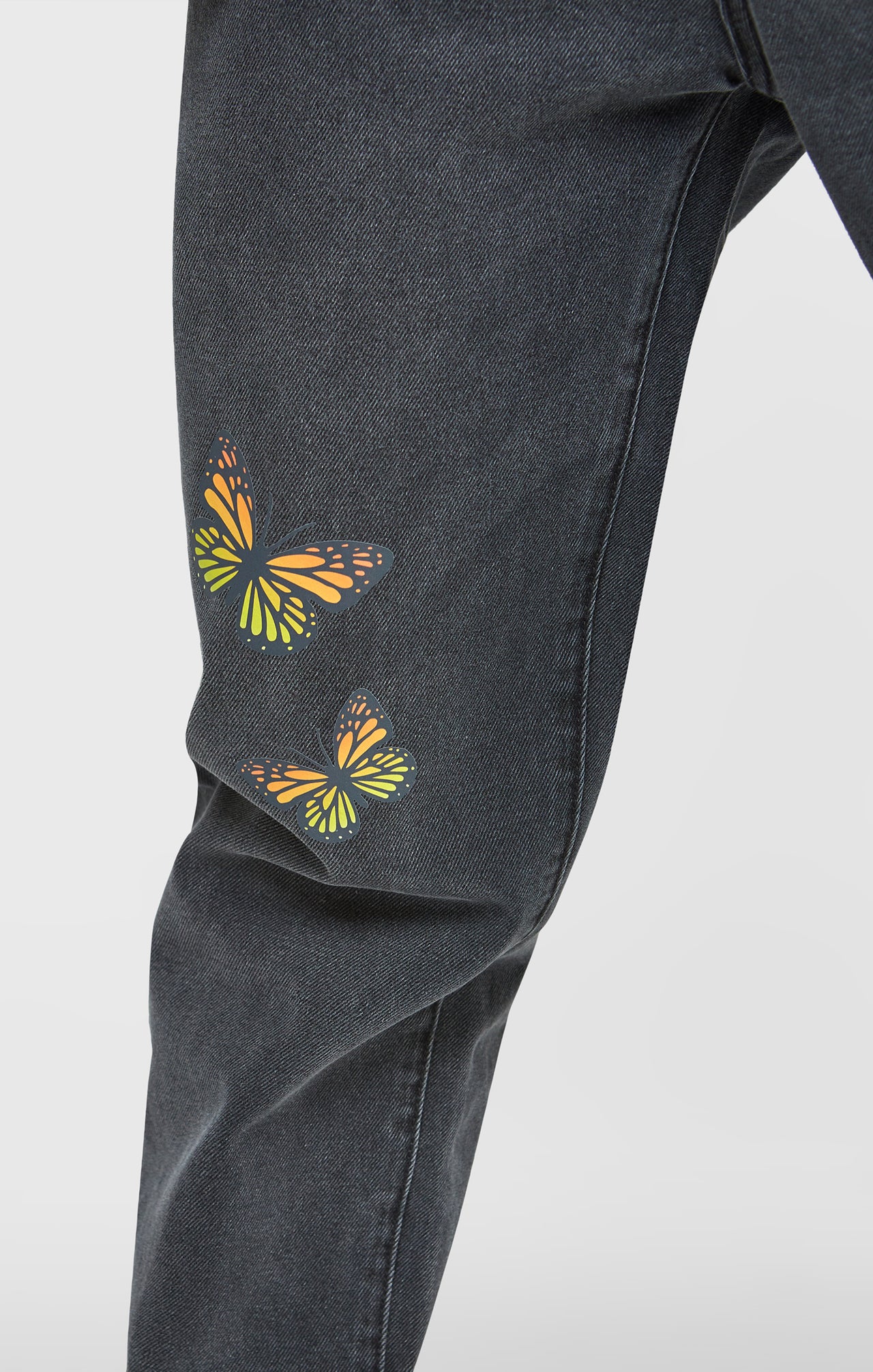 Black Butterfly Straight Fit Denim (5)