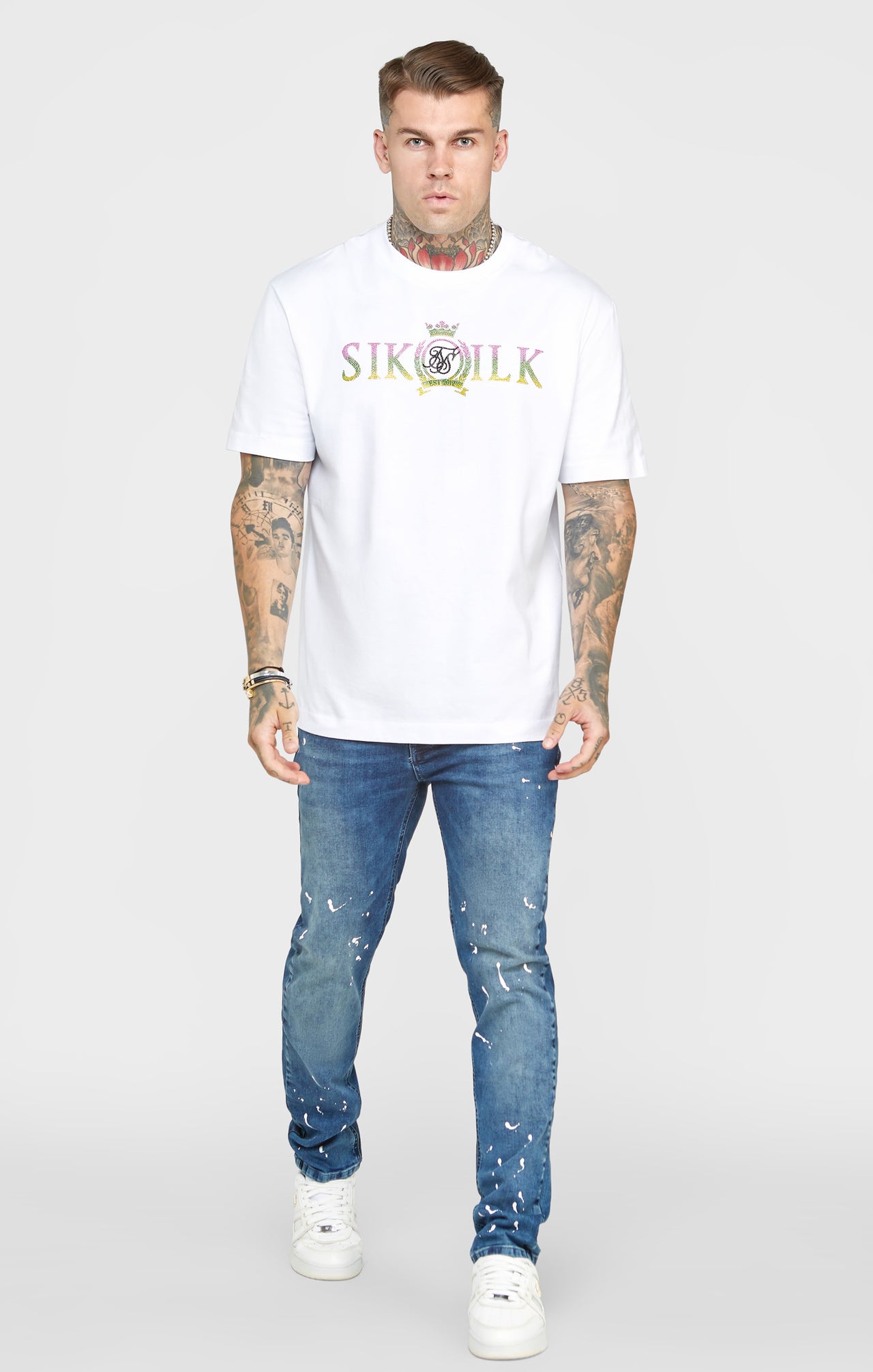 Blue Bleached Slim Fit Denim (2)