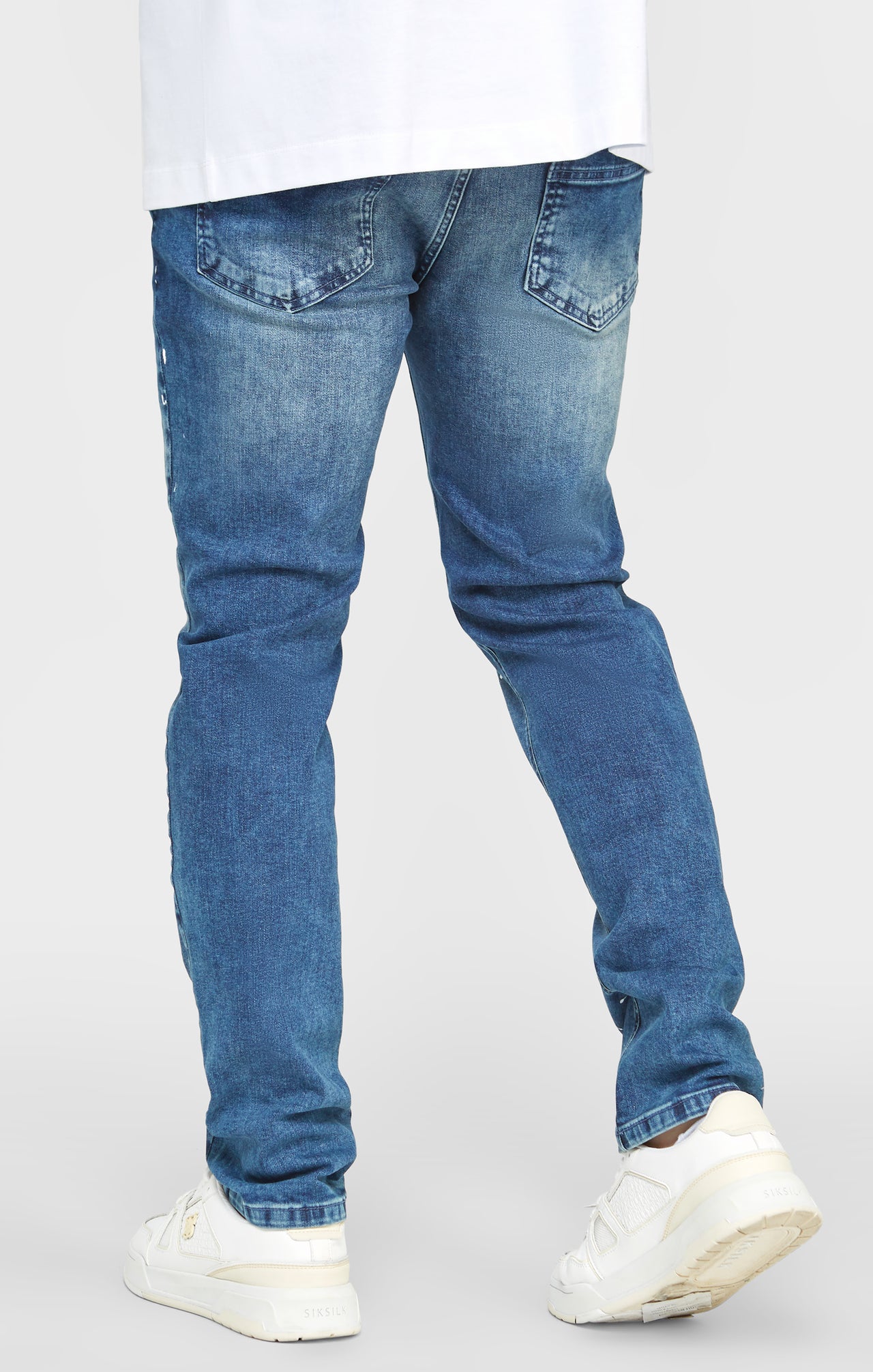Blue Bleached Slim Fit Denim (3)