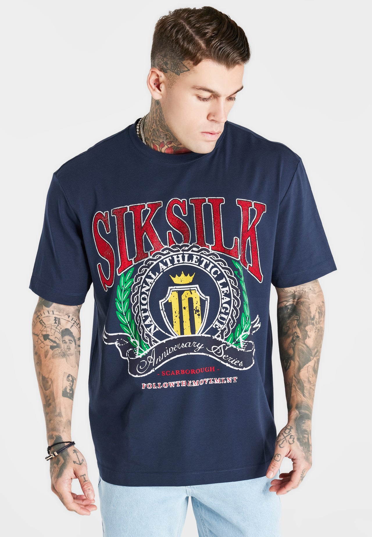 Navy Varsity Oversized T-Shirt