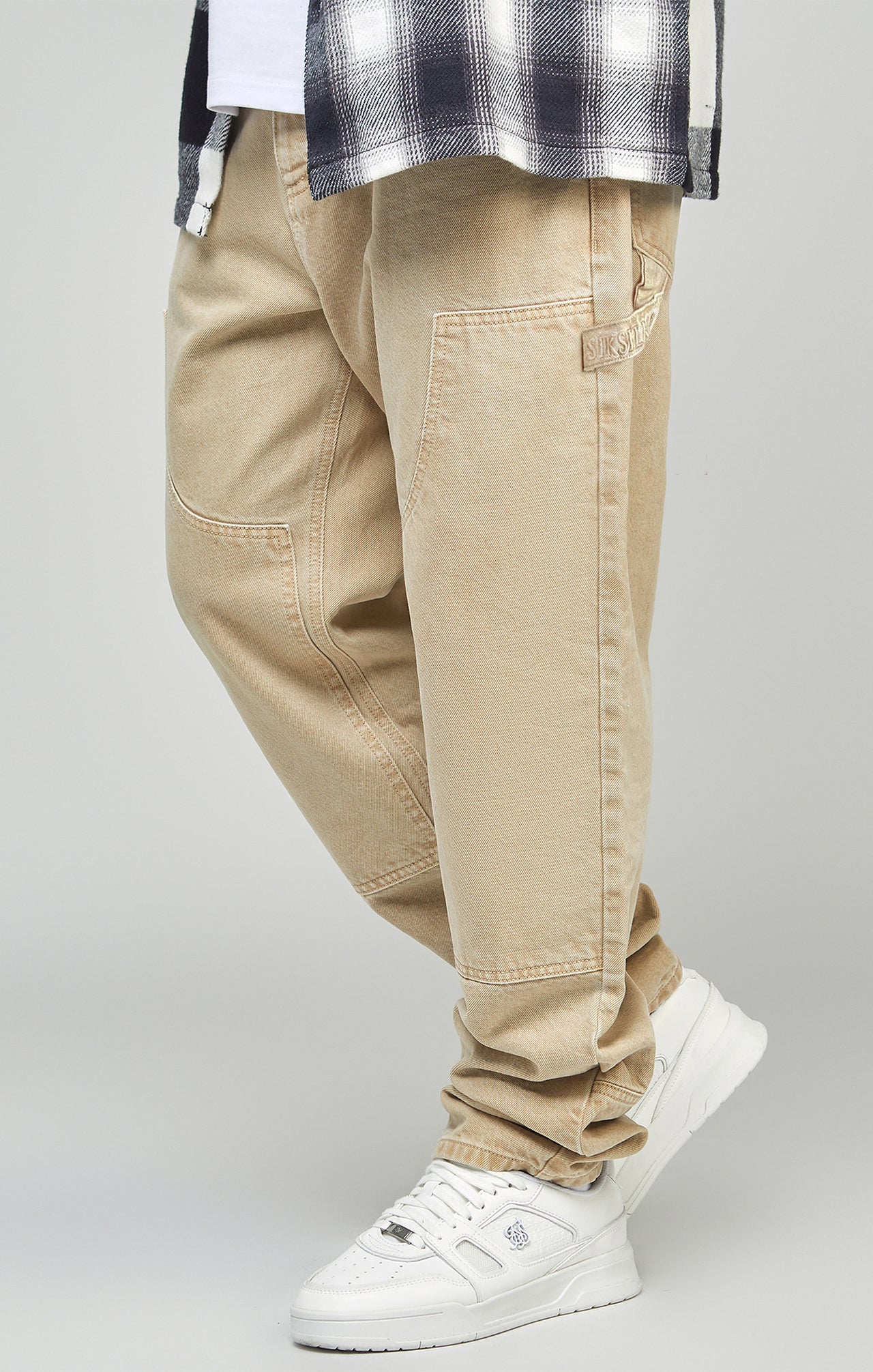 Ecru Straight Fit Carpenter Denim