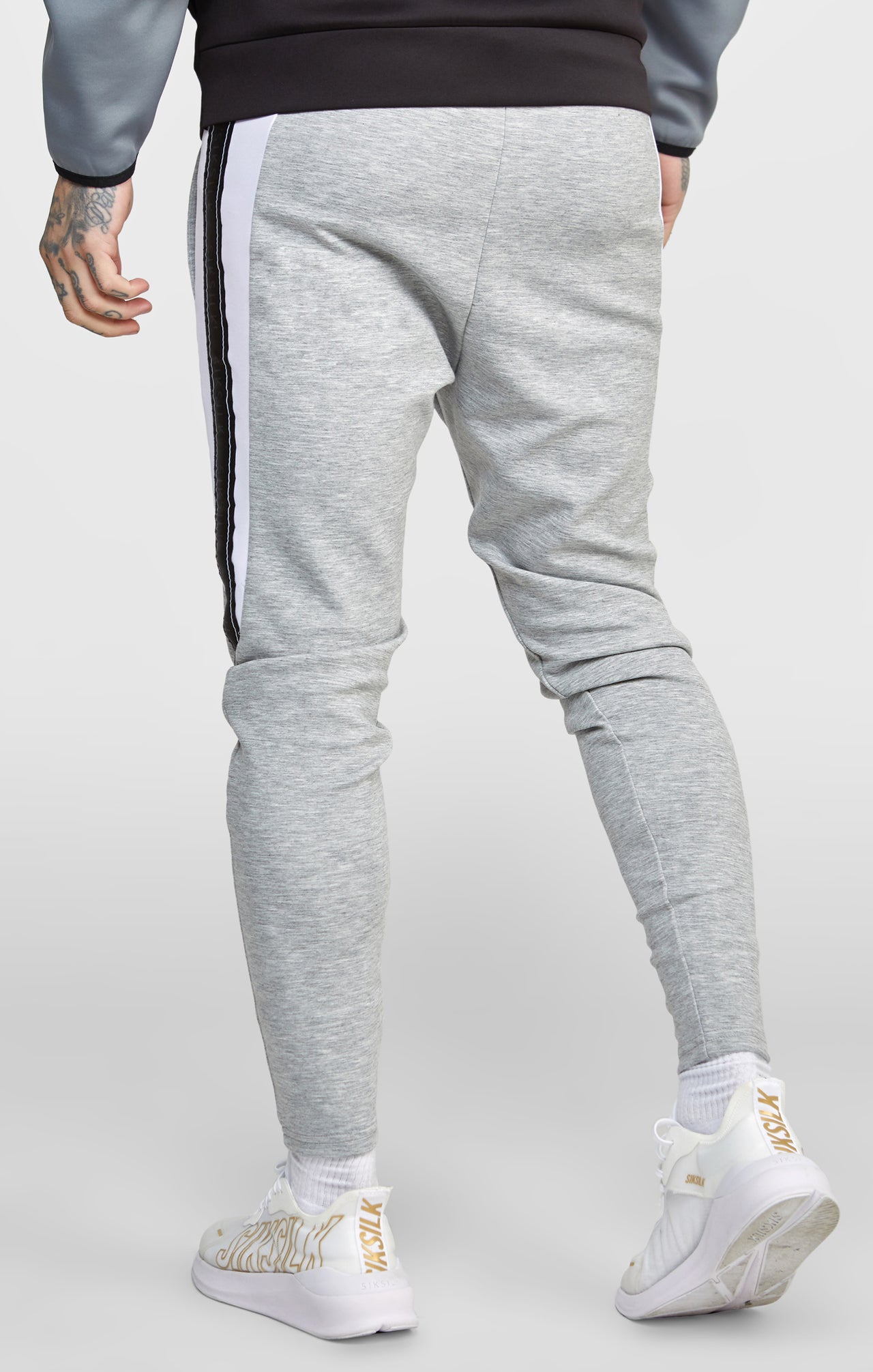 Grey Taped Zip Thru Track Top (3)
