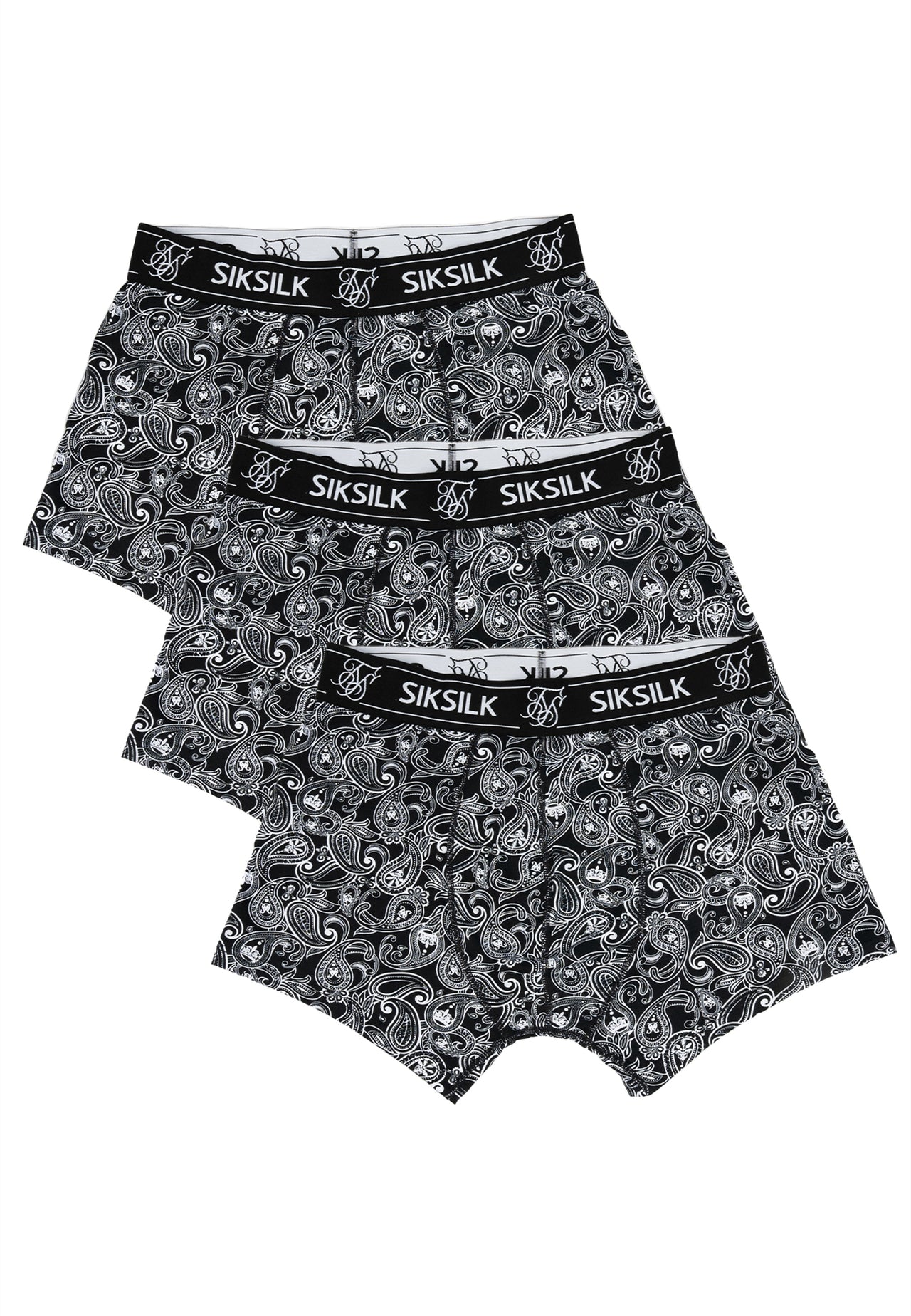 Black 3Pk Paisley Boxer