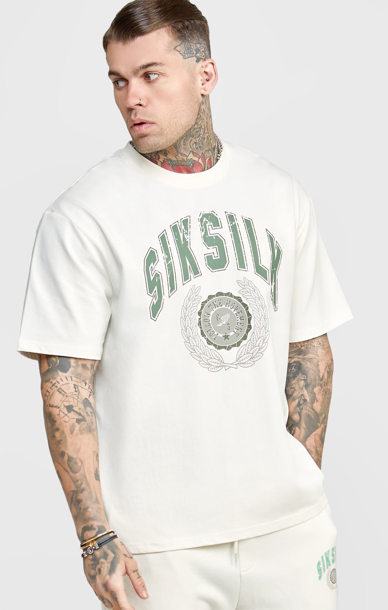 Ecru Oversized Graphic T-Shirt
